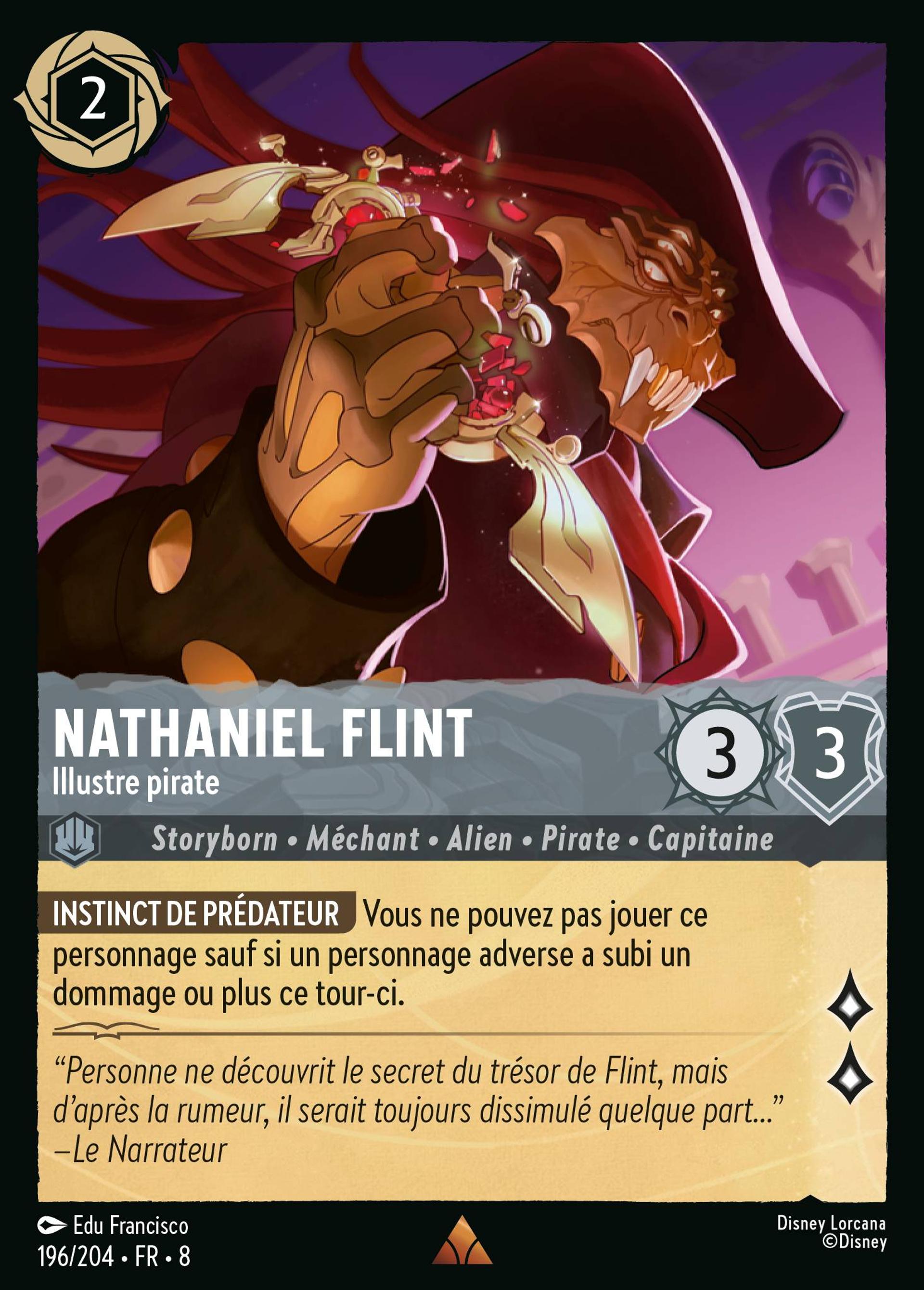 Nathaniel Flint - Illustre pirate — The Reign of Jafar — Lorcana