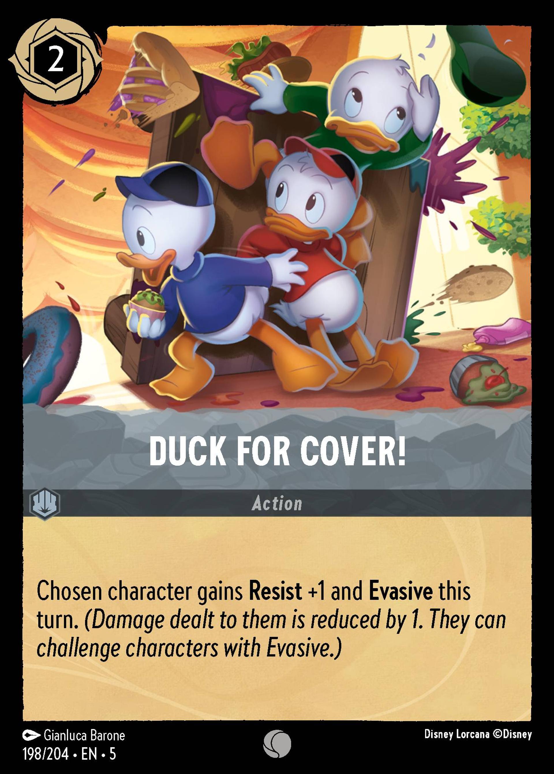 Duck for Cover! — Shimmering Skies — Lorcana