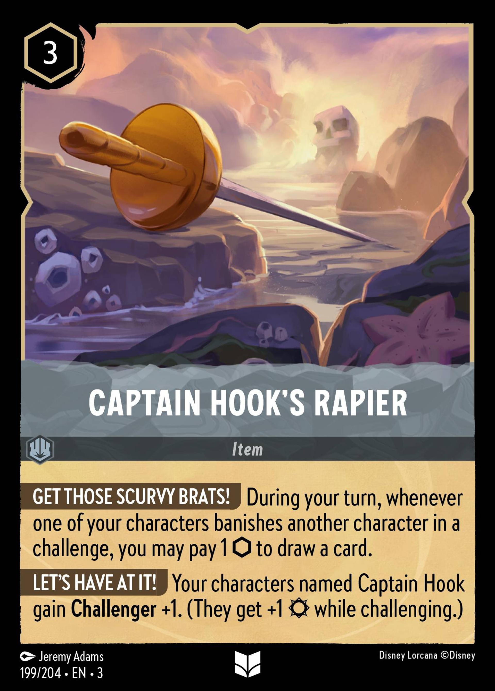 Rapière du Capitaine Crochet — Into the Inklands — Lorcana