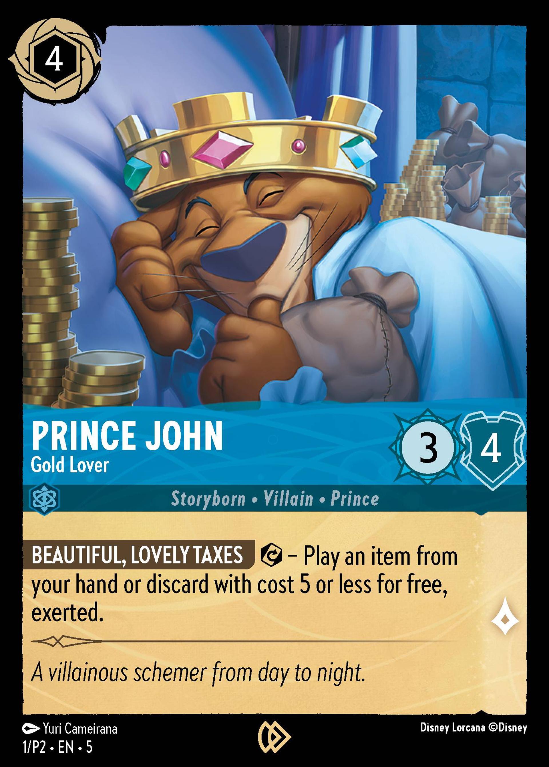 Prince Jean - Amateur d'or — Promos - Year 2 — Lorcana