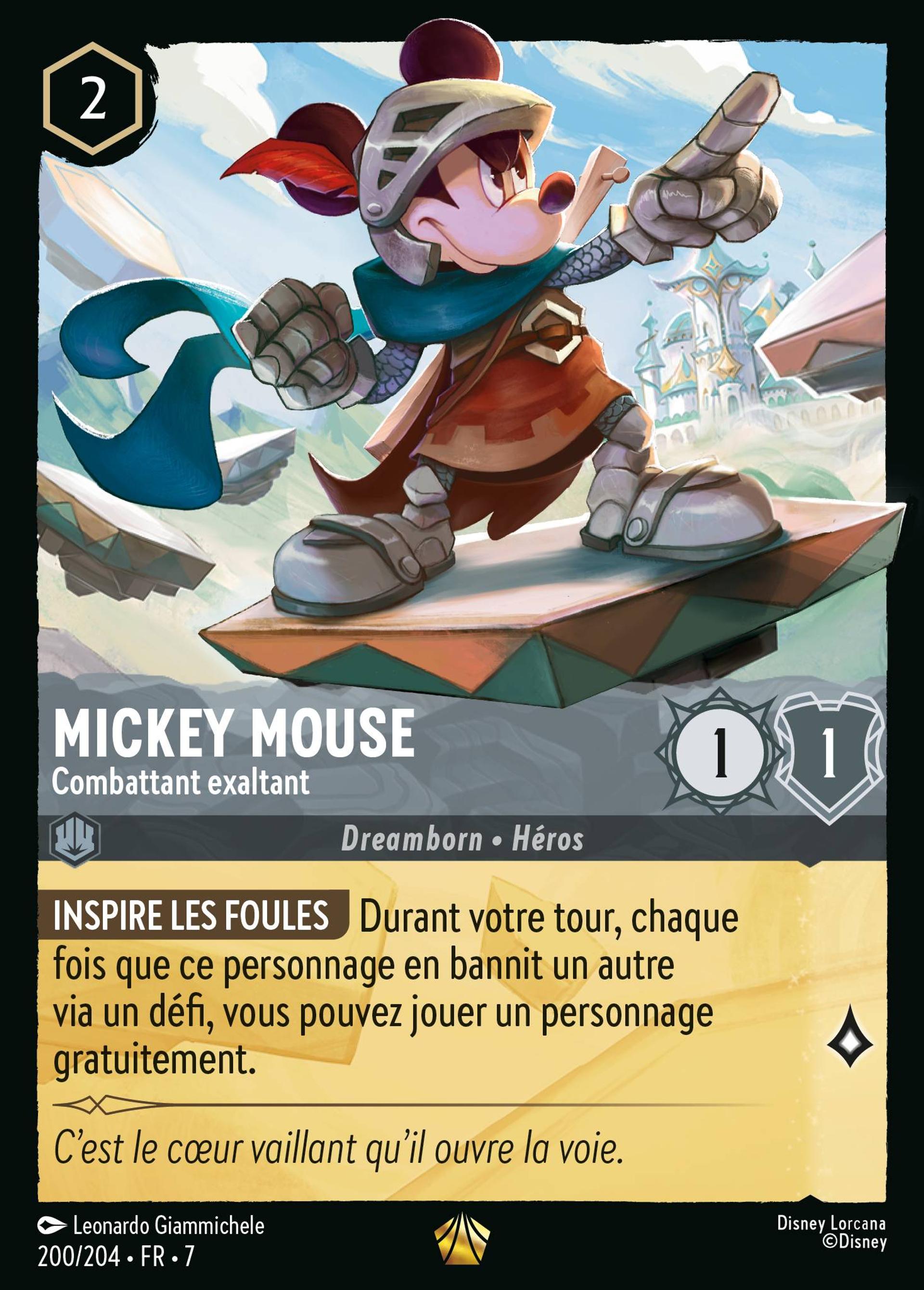 Mickey Mouse - Combattant exaltant — Archazia's Island — Lorcana