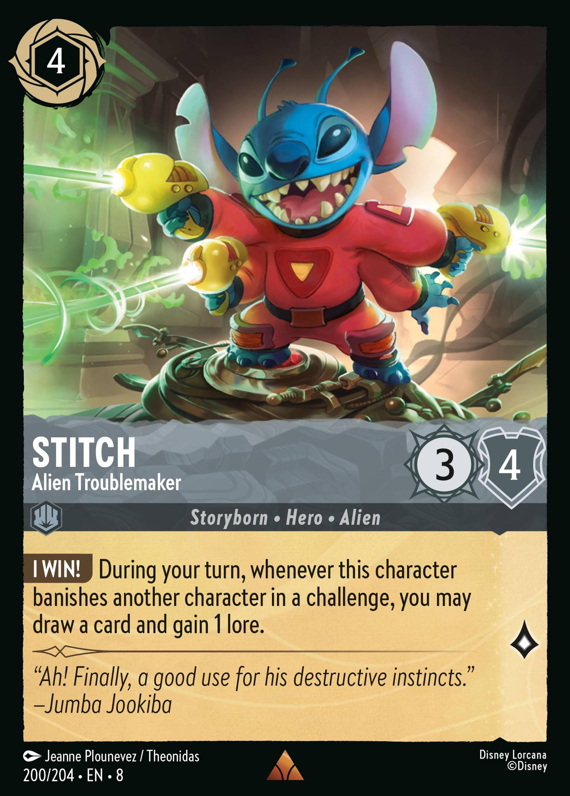 Stitch - Alien Troublemaker — The Reign of Jafar — Lorcana