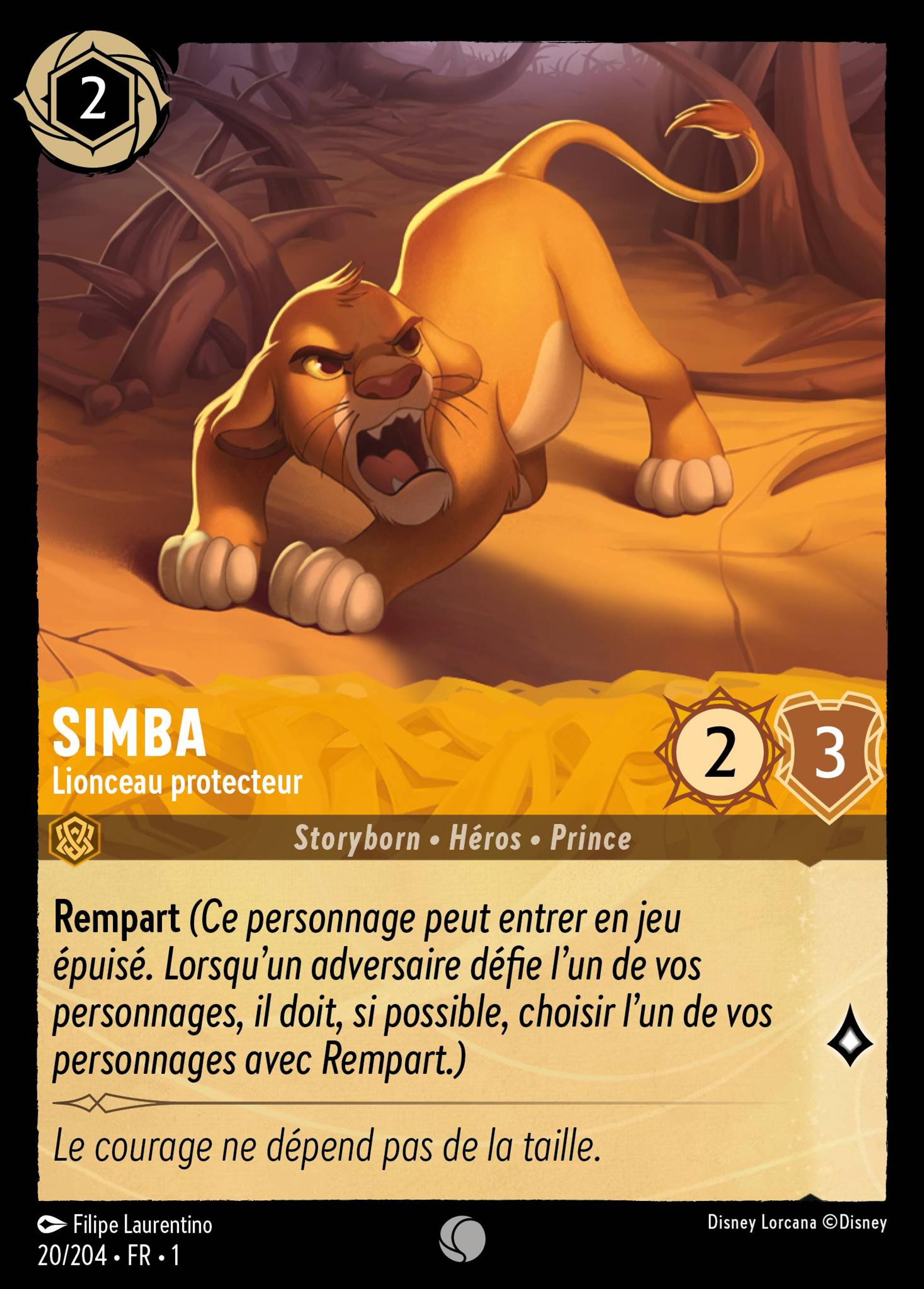 Simba - Lionceau protecteur — The First Chapter — Lorcana