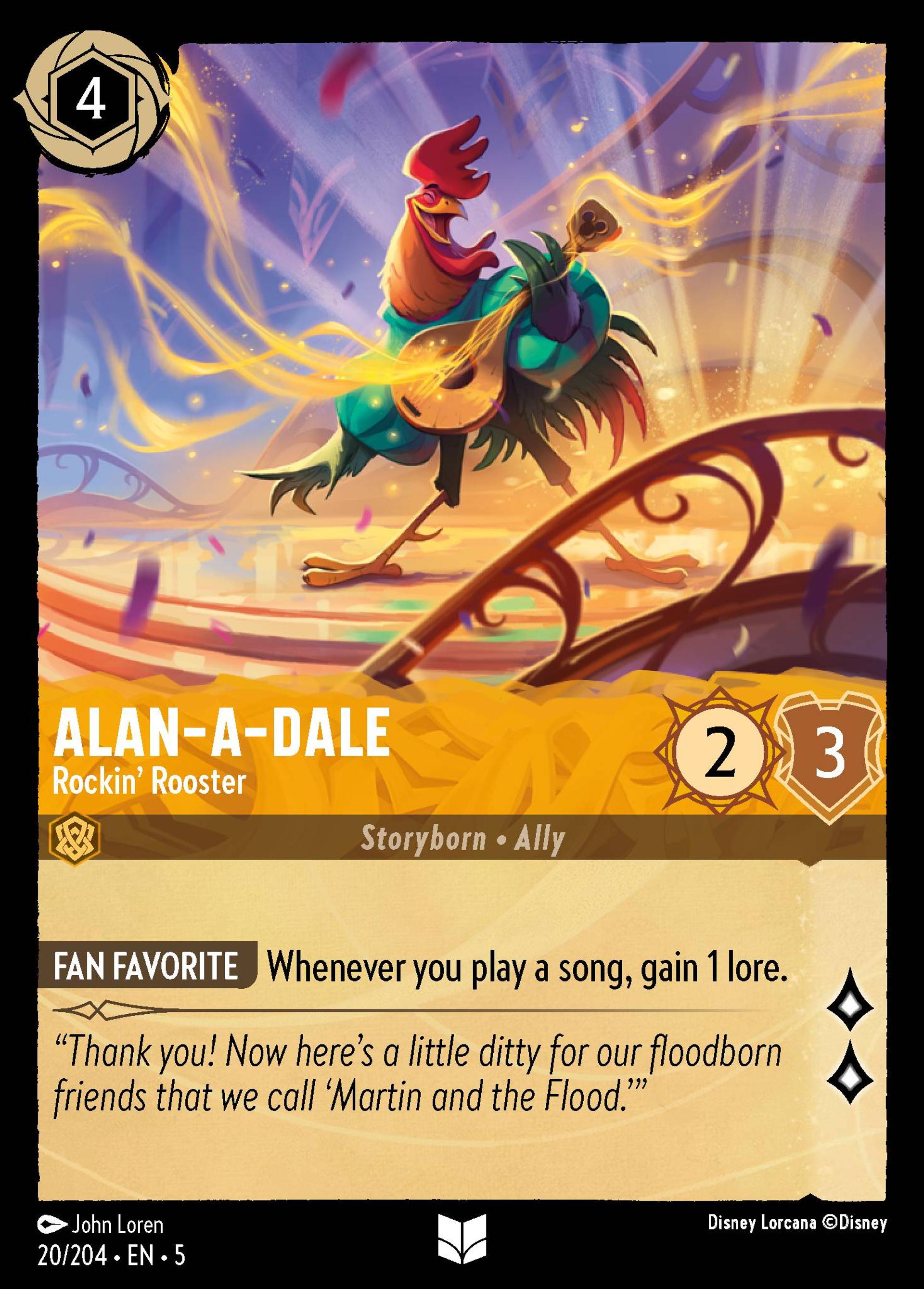 Alan-a-Dale - Rockin' Rooster — Shimmering Skies — Lorcana
