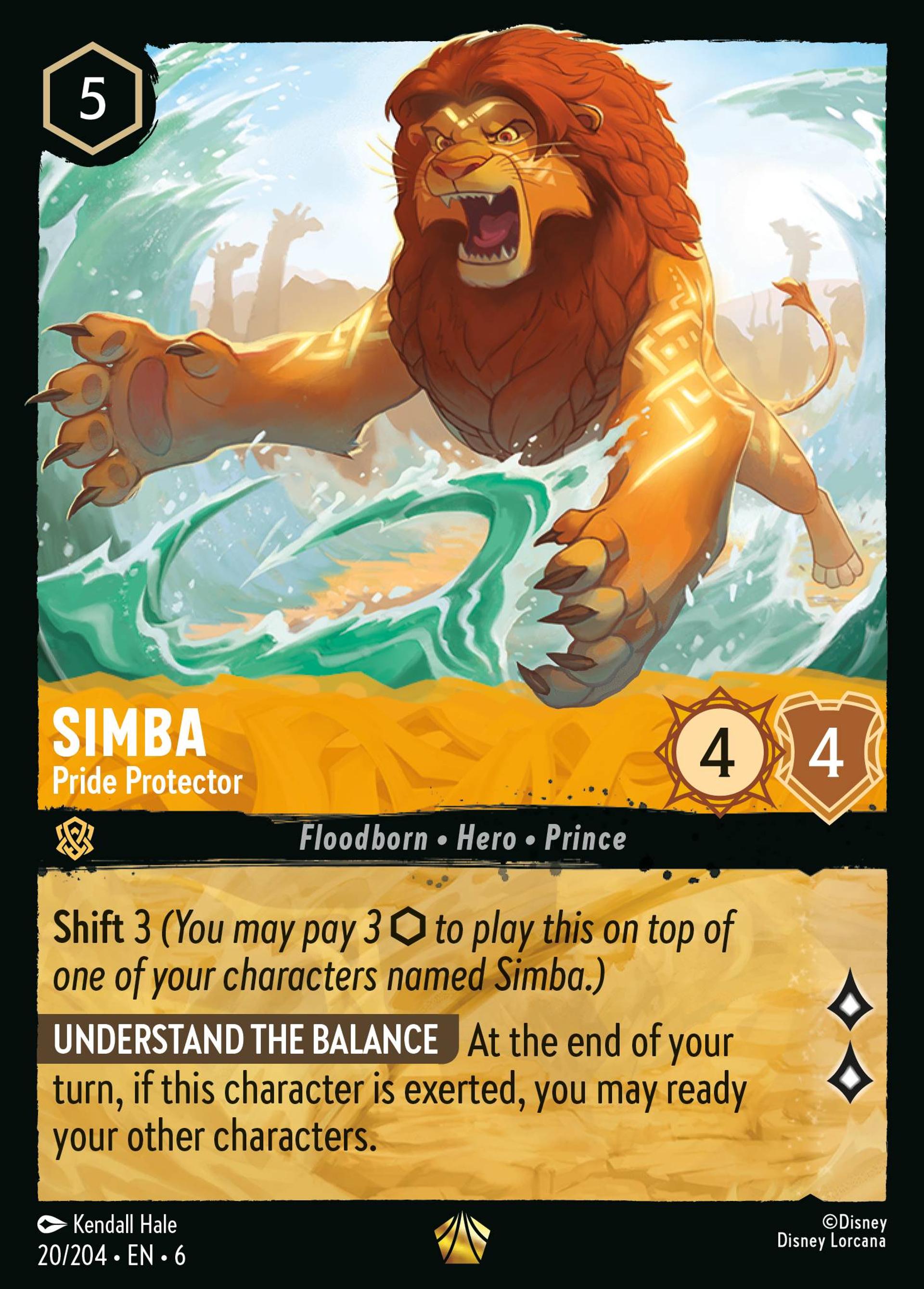Simba - Pride Protector — Azurite Sea — Lorcana