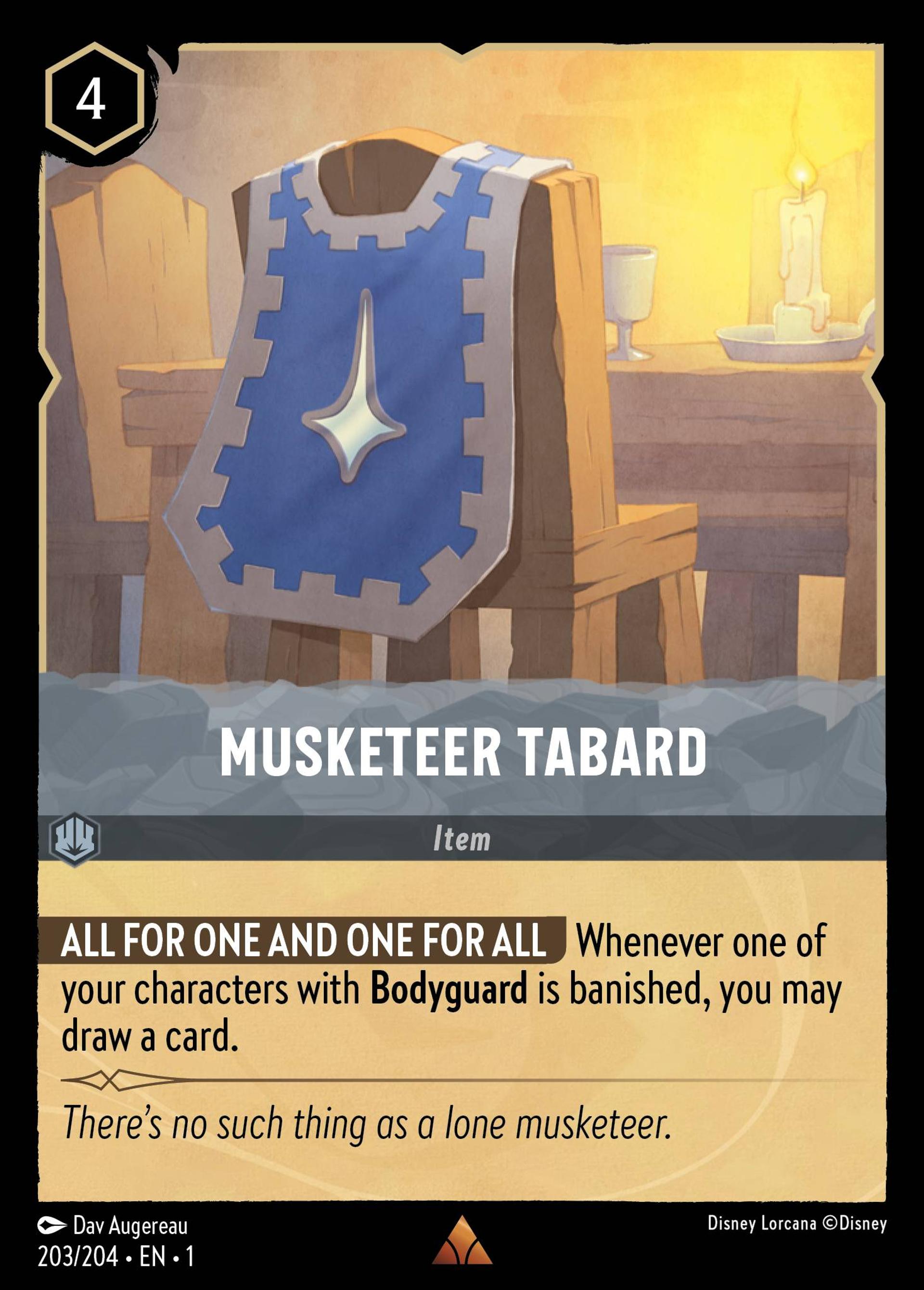 Musketeer Tabard — The First Chapter — Lorcana