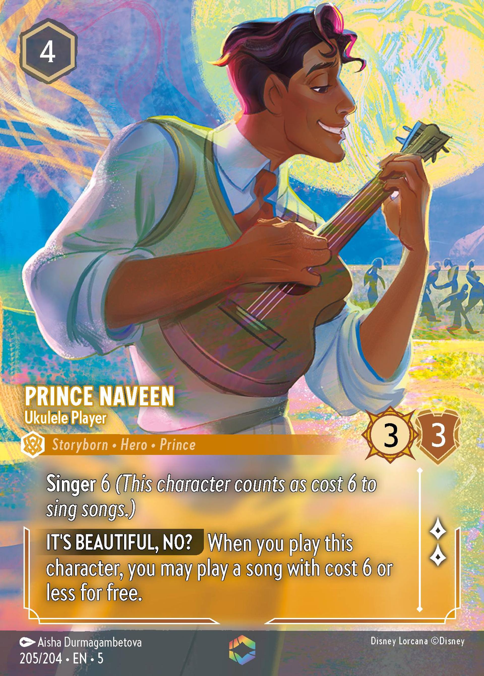 Prince Naveen - Ukulele Player — Shimmering Skies — Lorcana