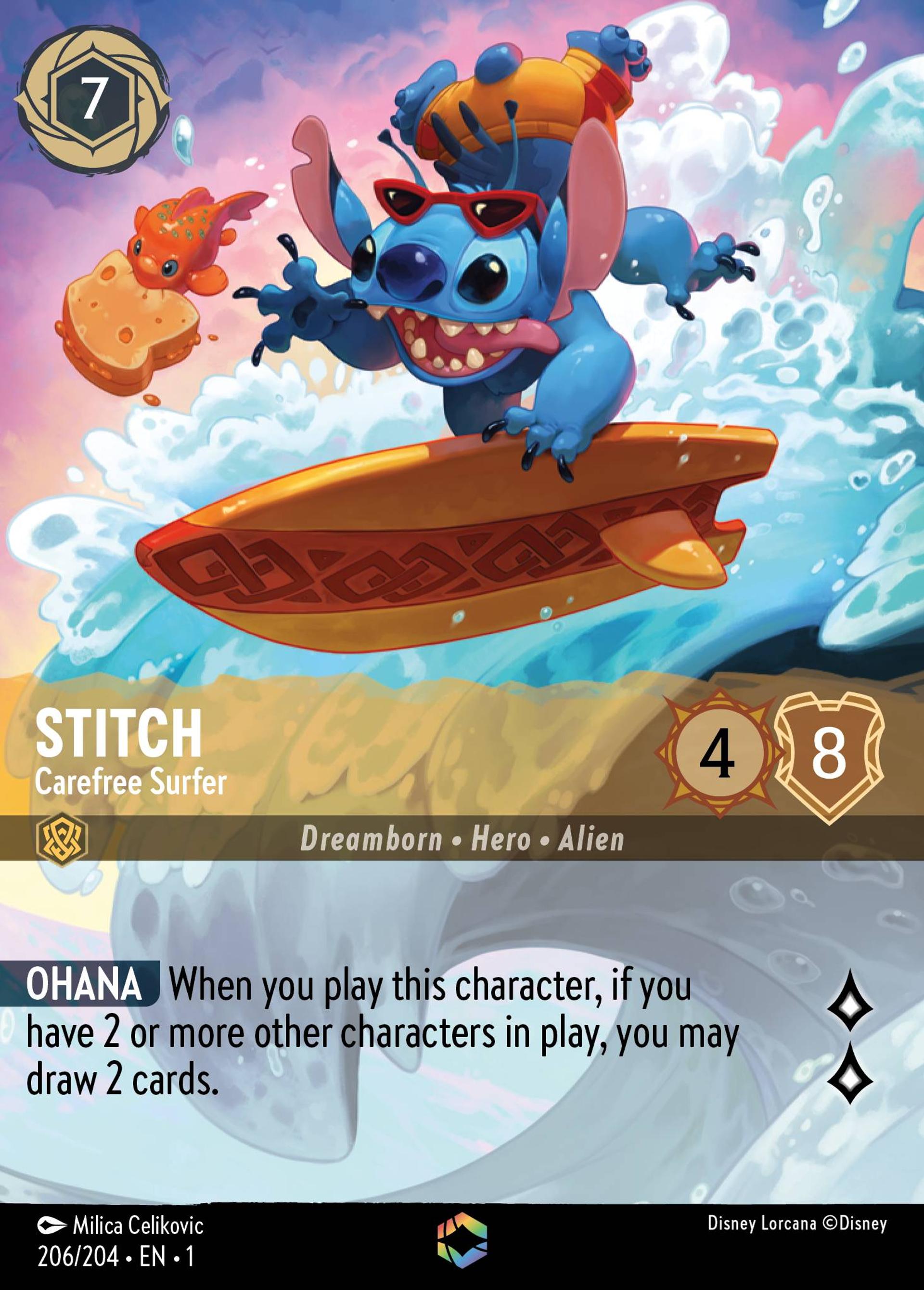 Stitch - Carefree Surfer — The First Chapter — Lorcana