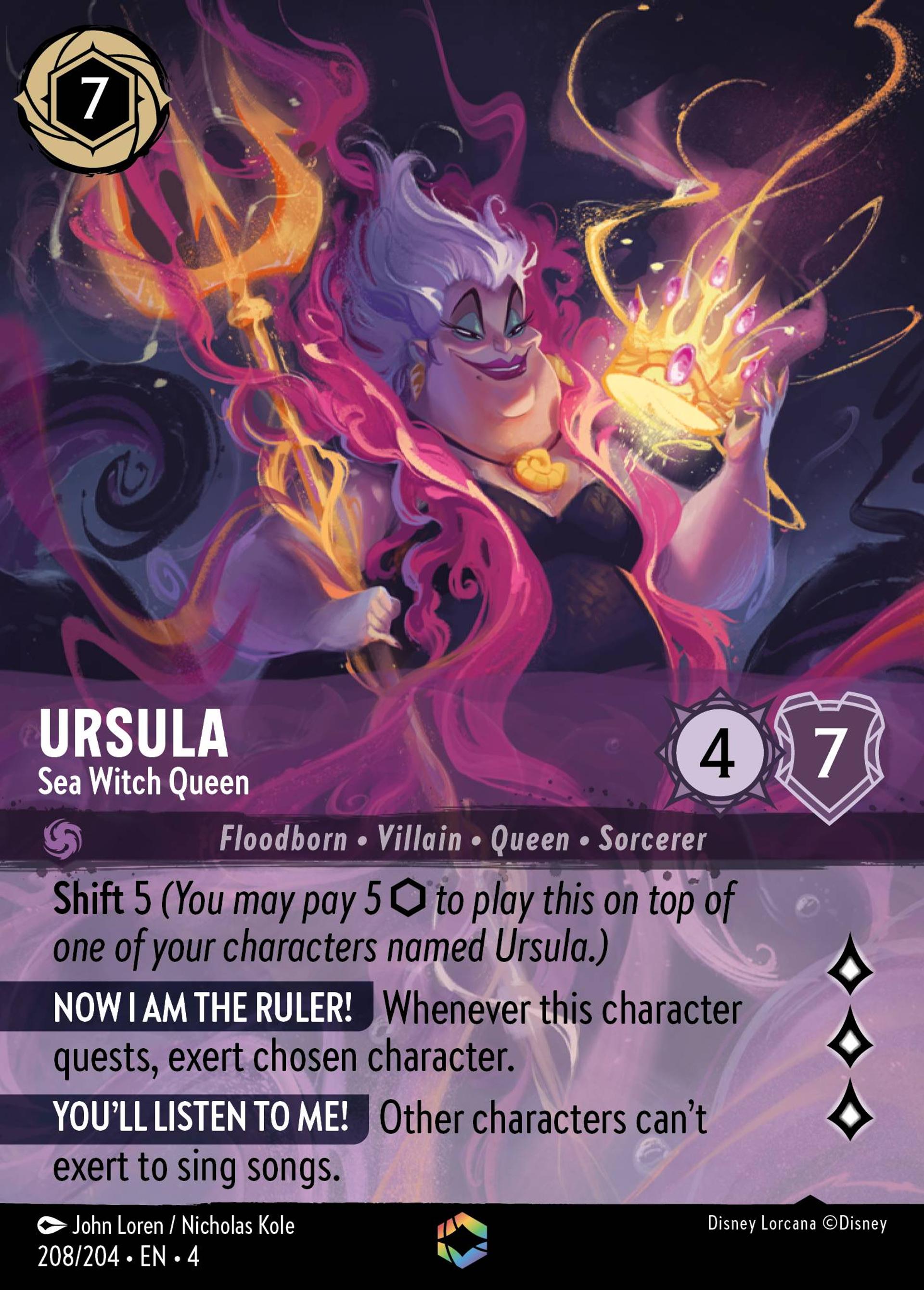 Ursula - Sea Witch Queen — Ursula's Return — Lorcana