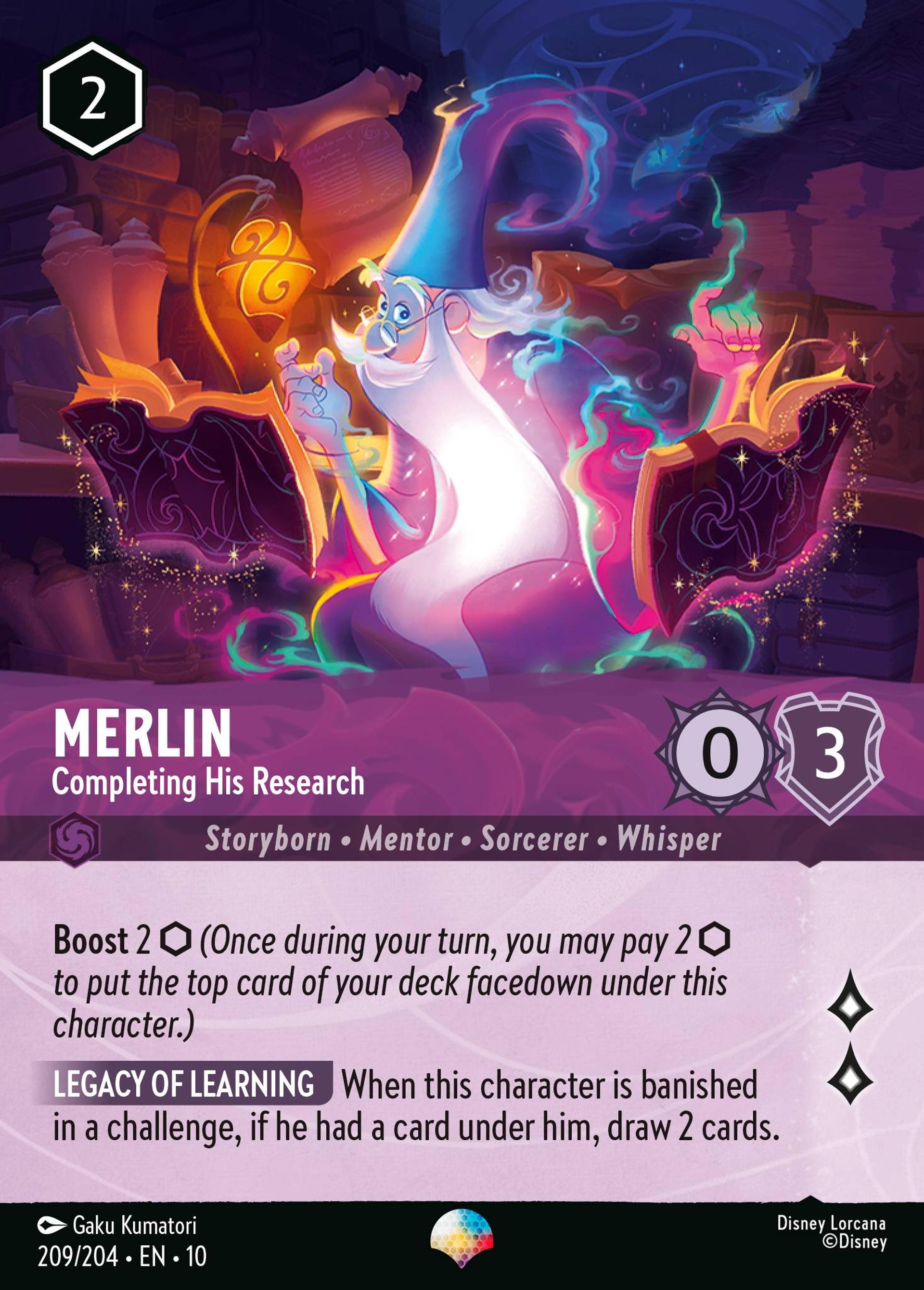 Merlin - Terminant ses recherches — Whispers in the Well — Lorcana