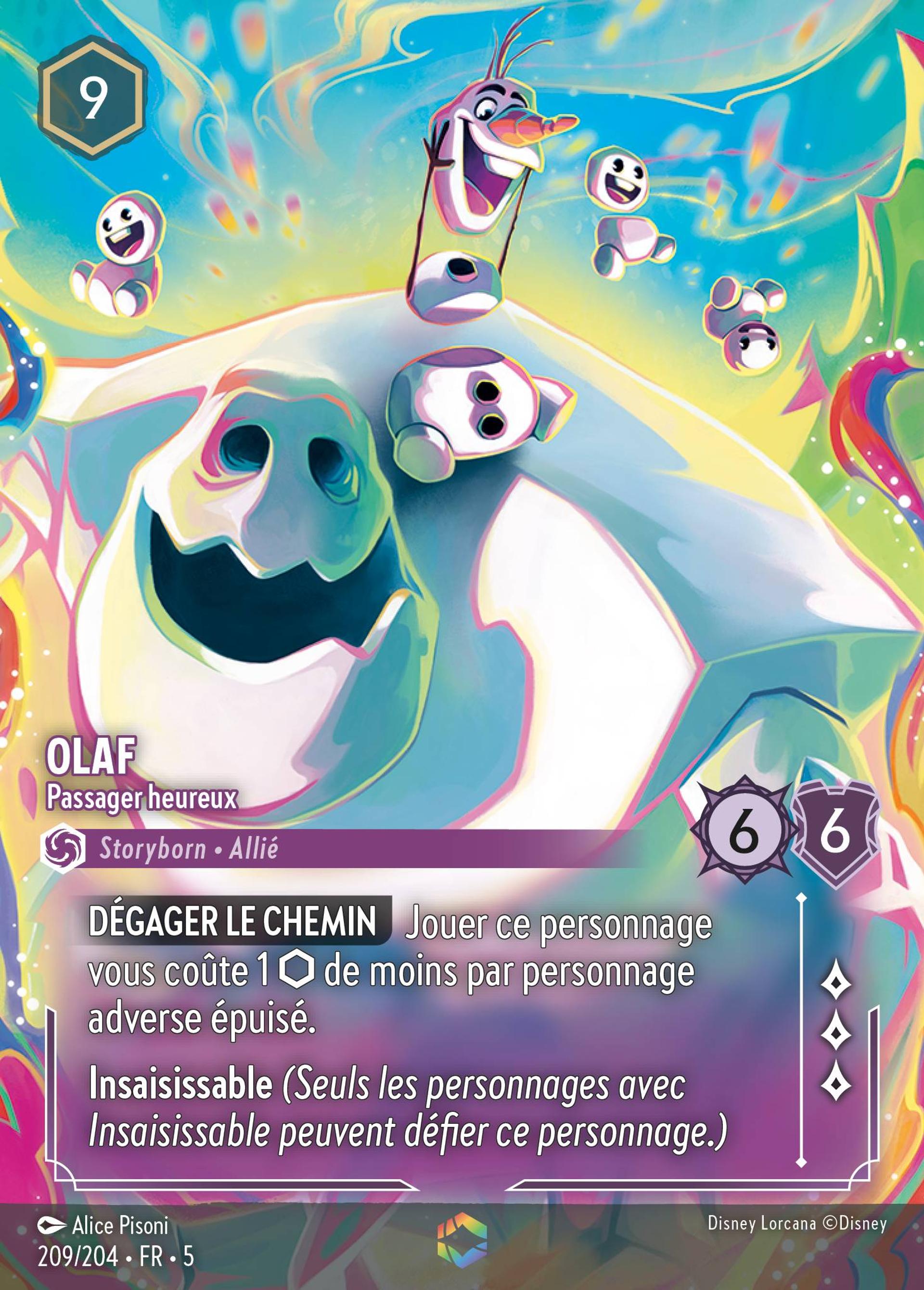 Olaf - Passager heureux — Shimmering Skies — Lorcana