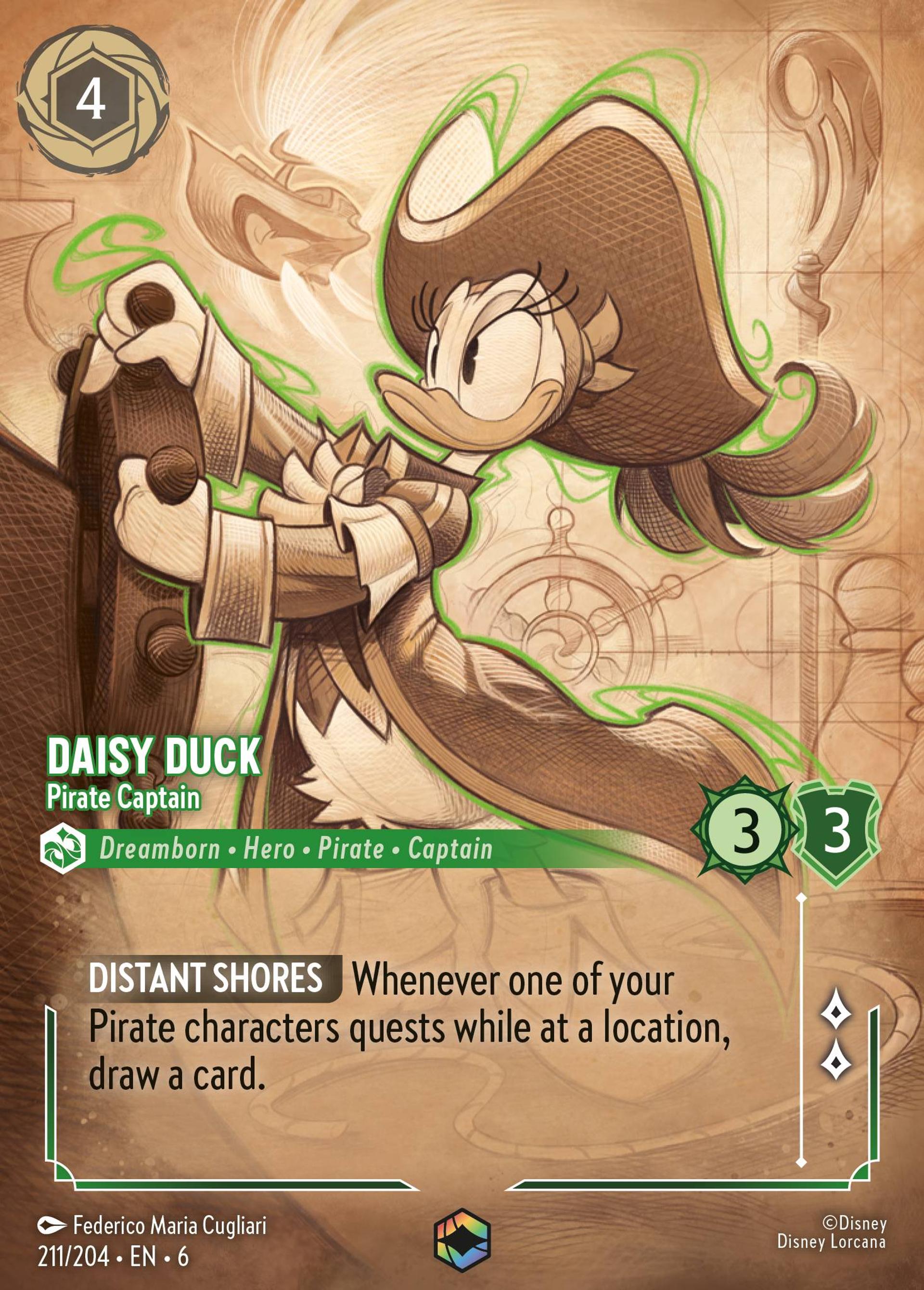 Daisy Duck - Pirate Captain — Azurite Sea — Lorcana