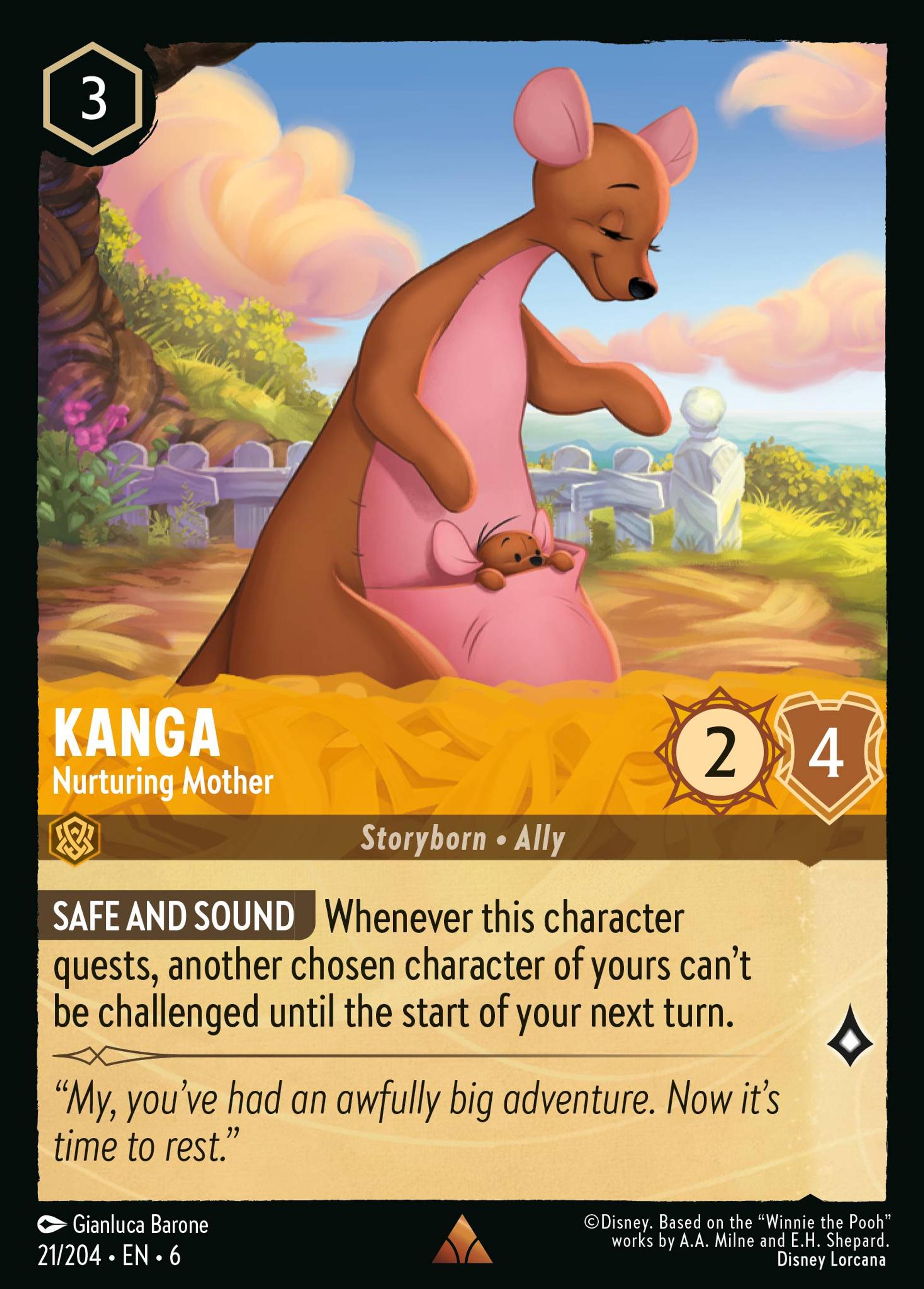 Kanga - Nurturing Mother — Azurite Sea — Lorcana