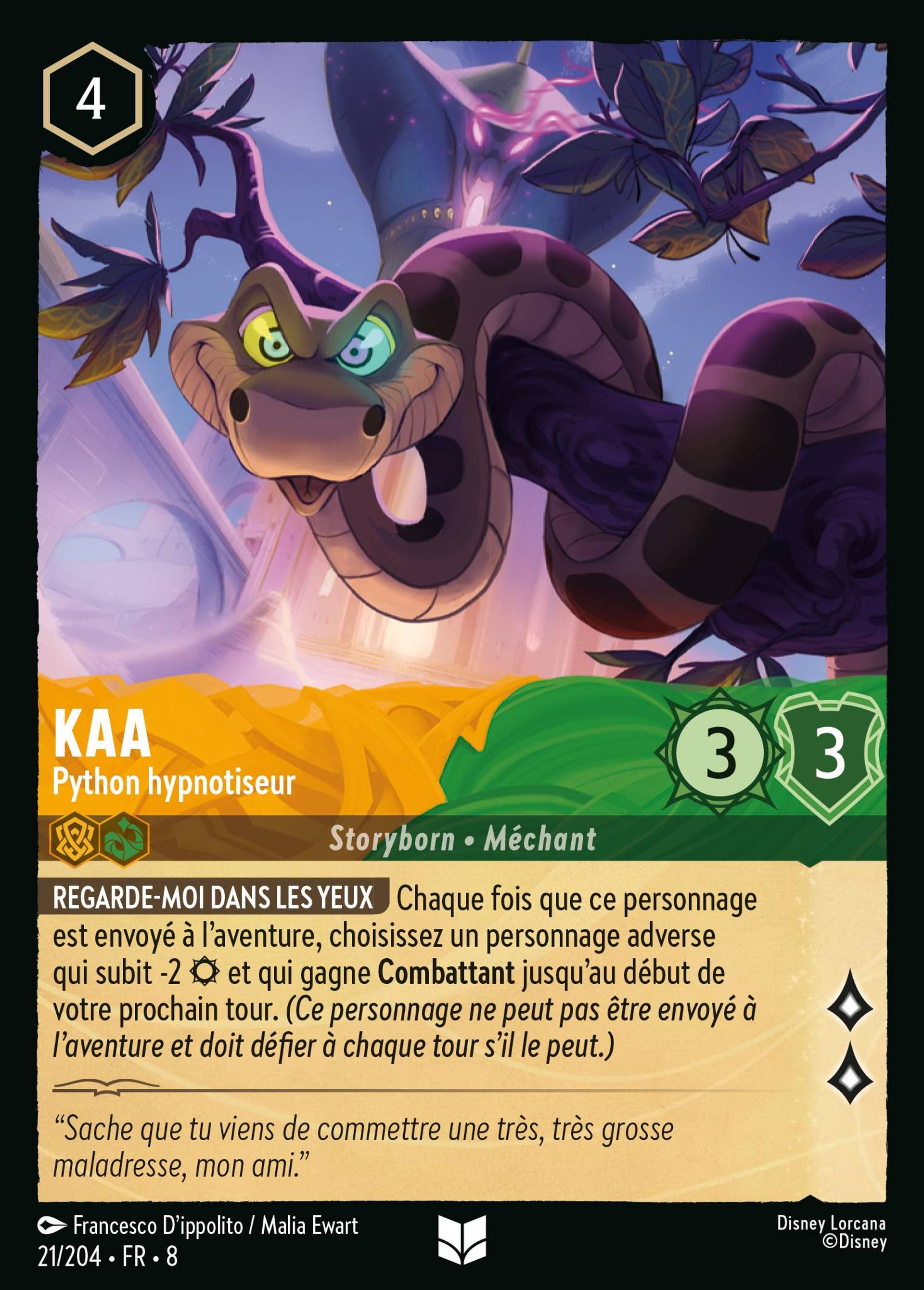 Kaa - Python hypnotiseur — The Reign of Jafar — Lorcana