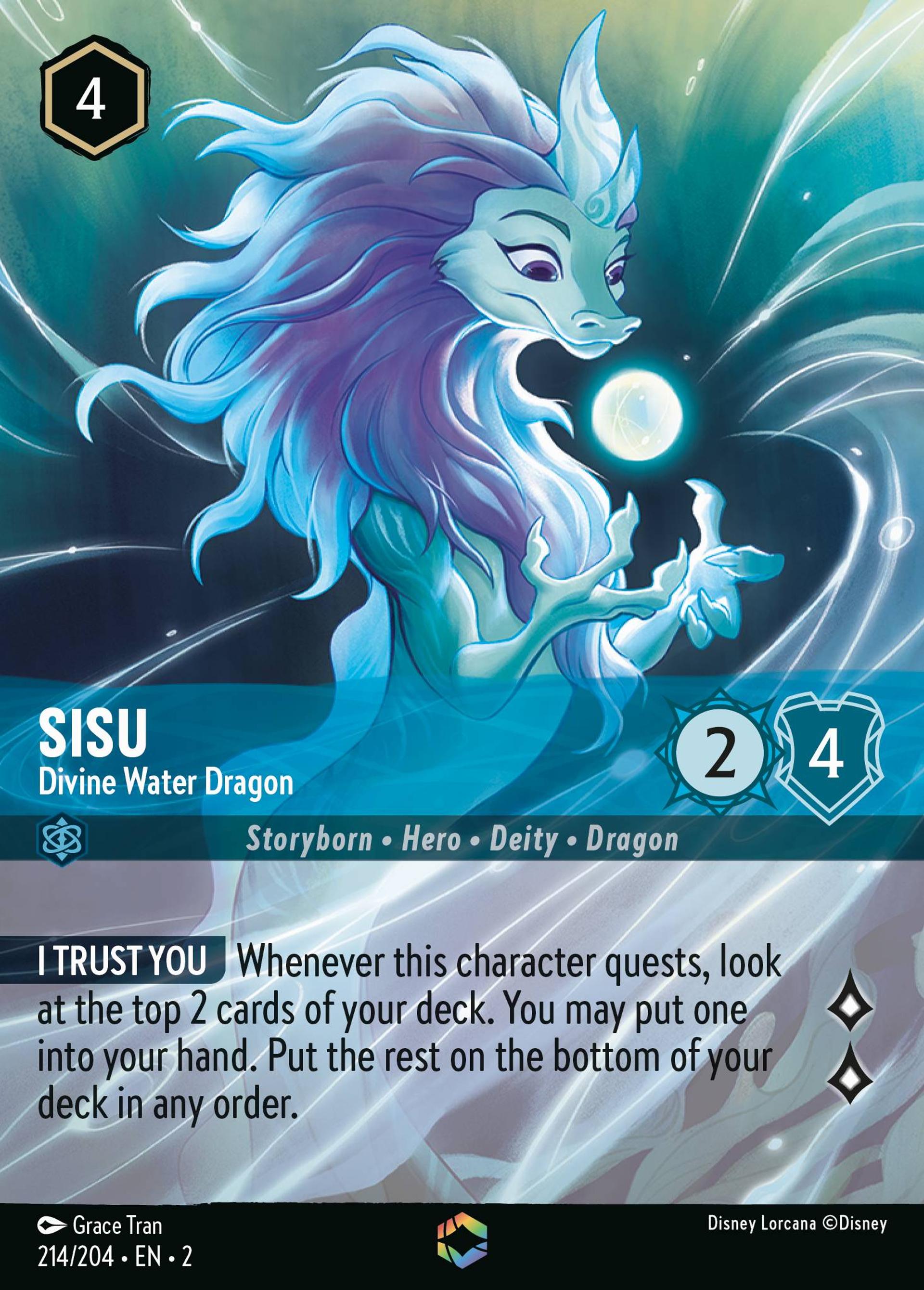 Sisu - Divine Water Dragon — Rise of the Floodborn — Lorcana