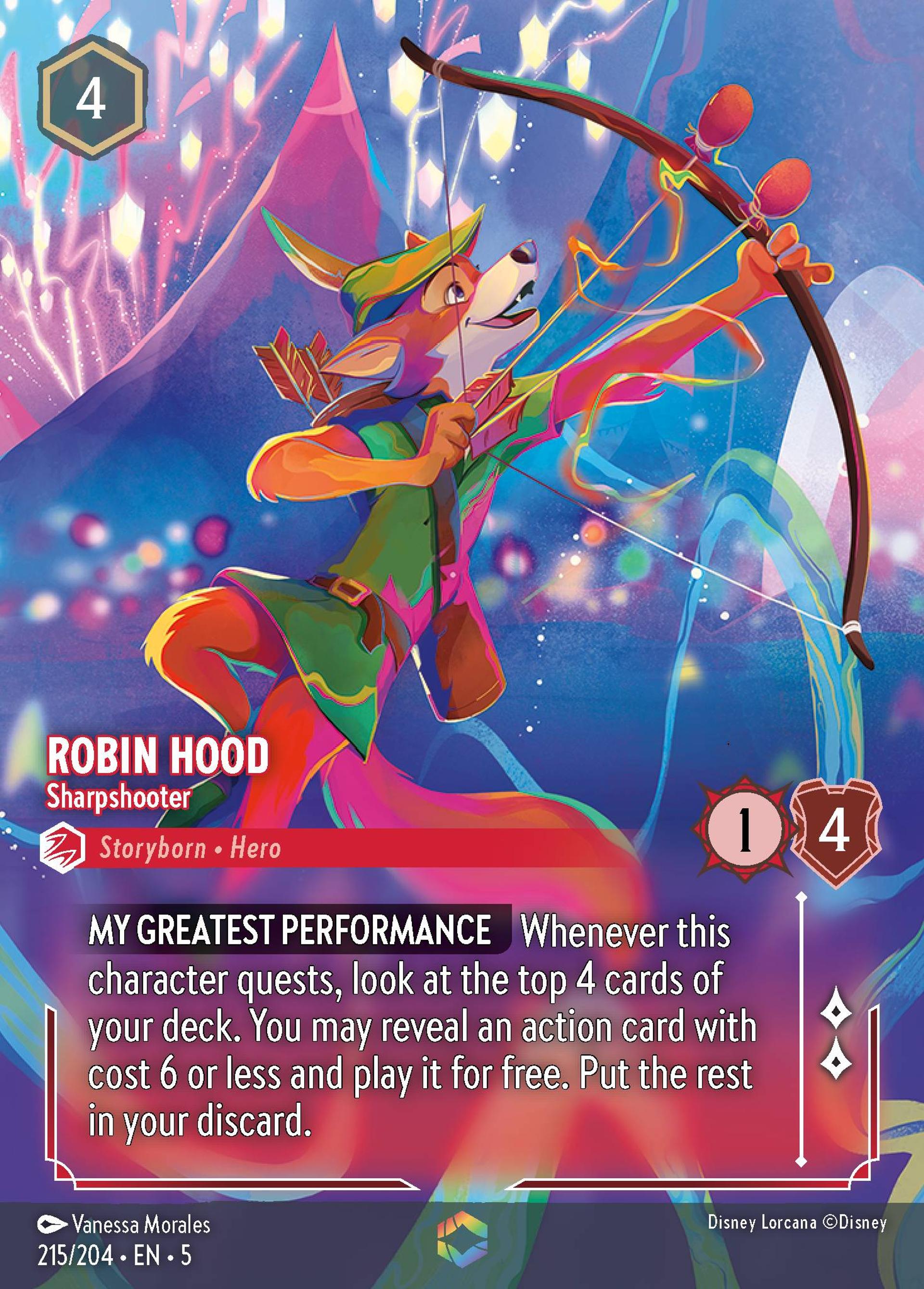 Robin Hood - Sharpshooter — Shimmering Skies — Lorcana