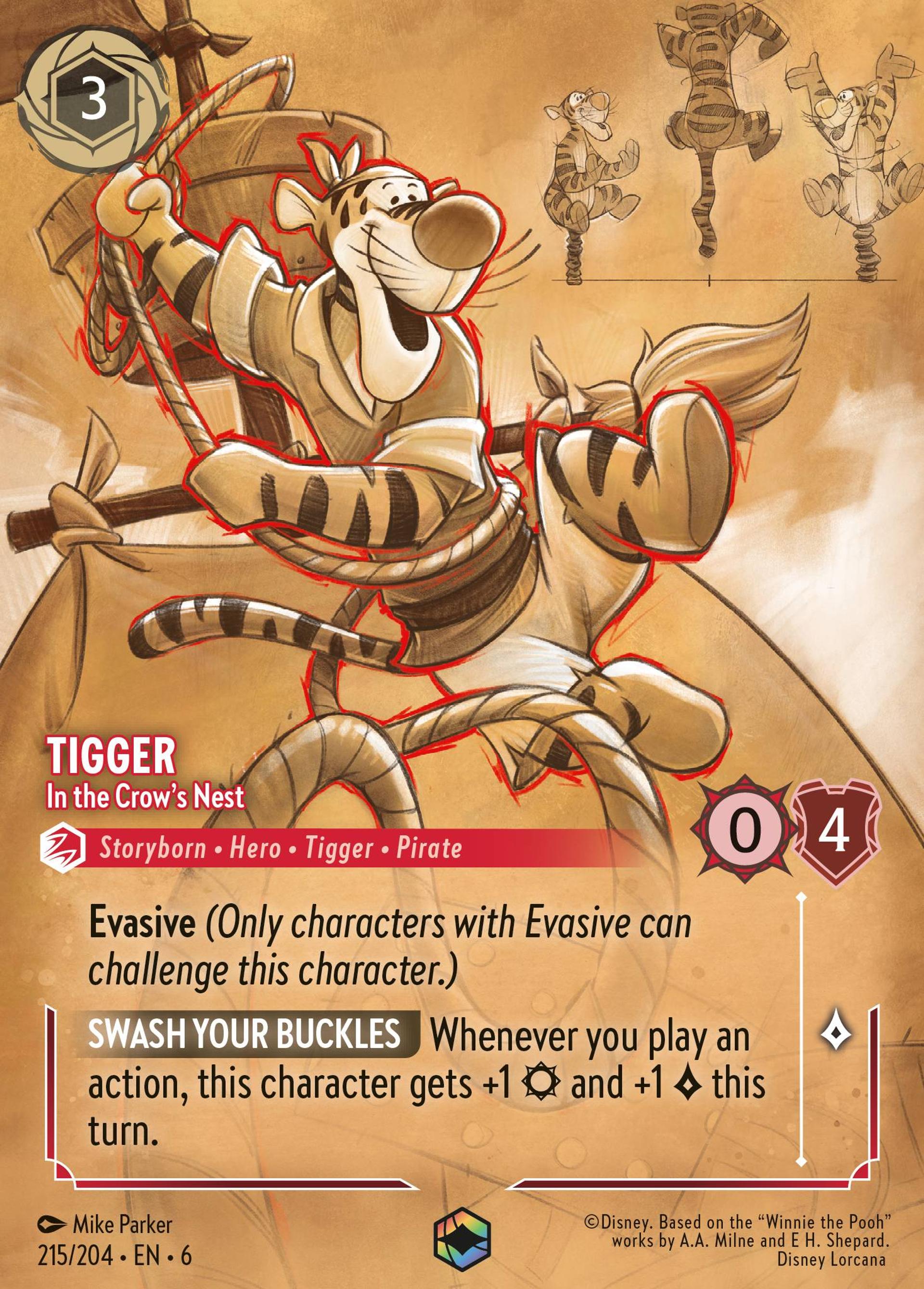 Tigger - In the Crow's Nest — Azurite Sea — Lorcana