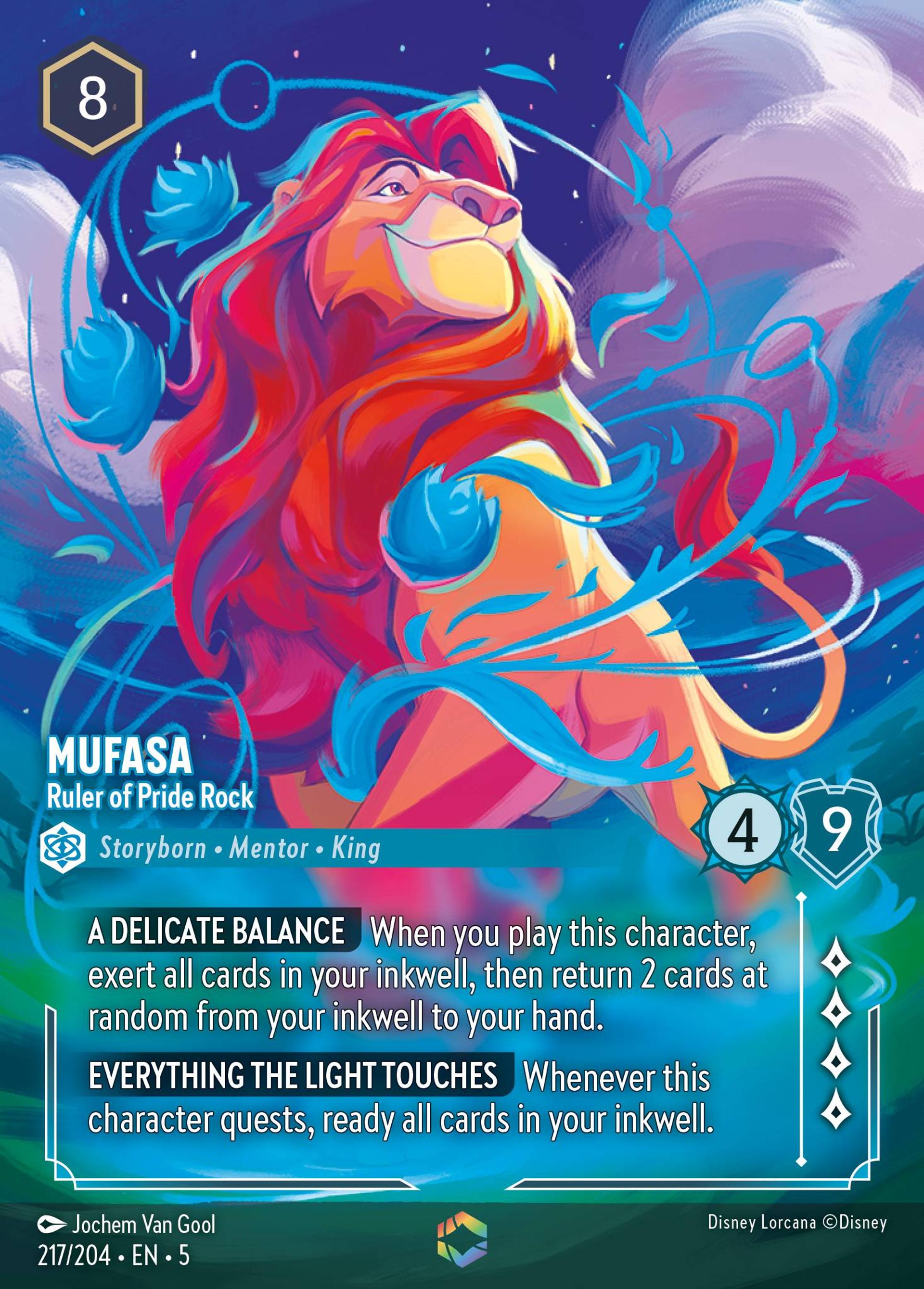 Mufasa - Ruler of Pride Rock — Shimmering Skies — Lorcana