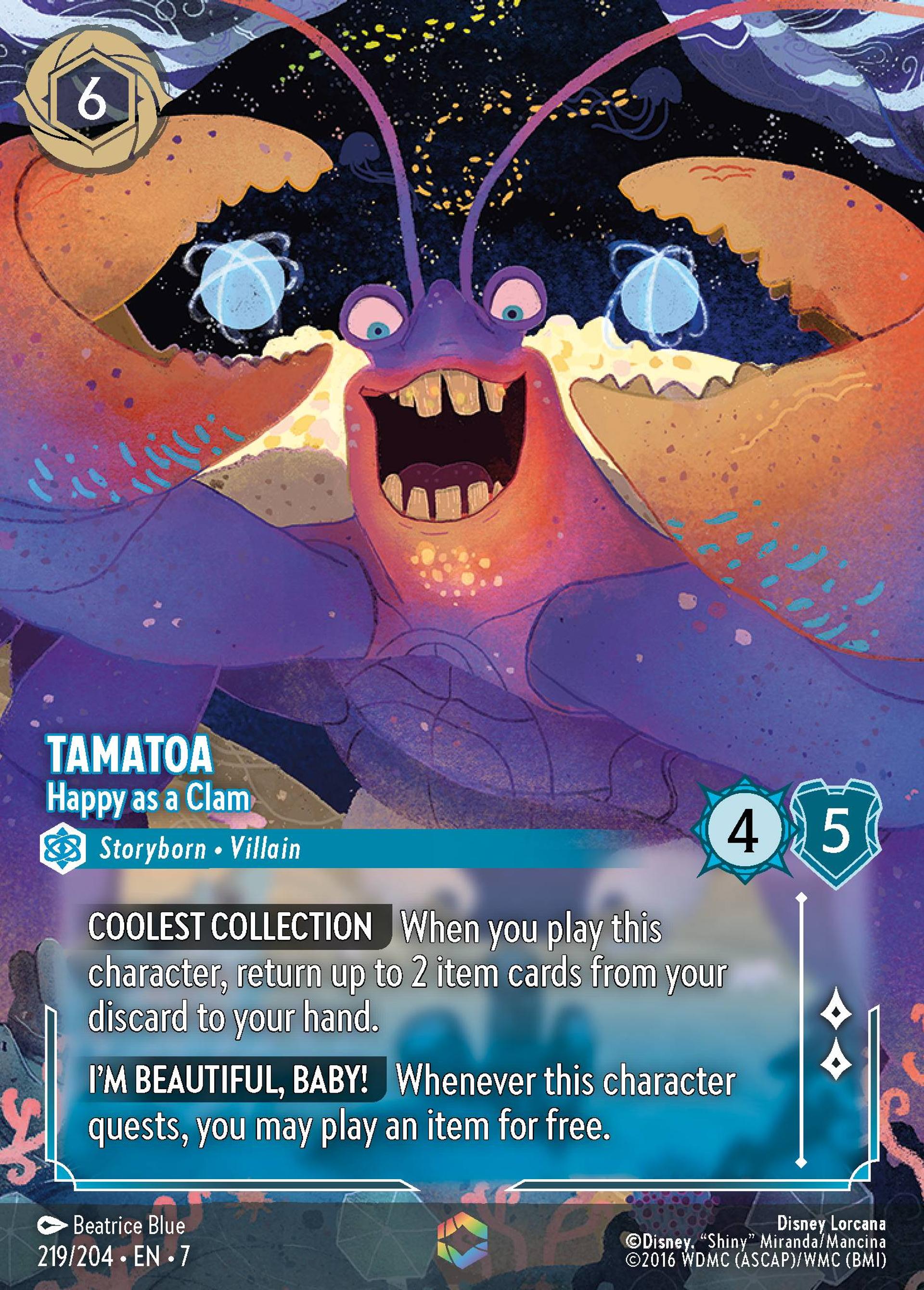 Tamatoa - Peut enfin sécher ses larmes — Archazia's Island — Lorcana