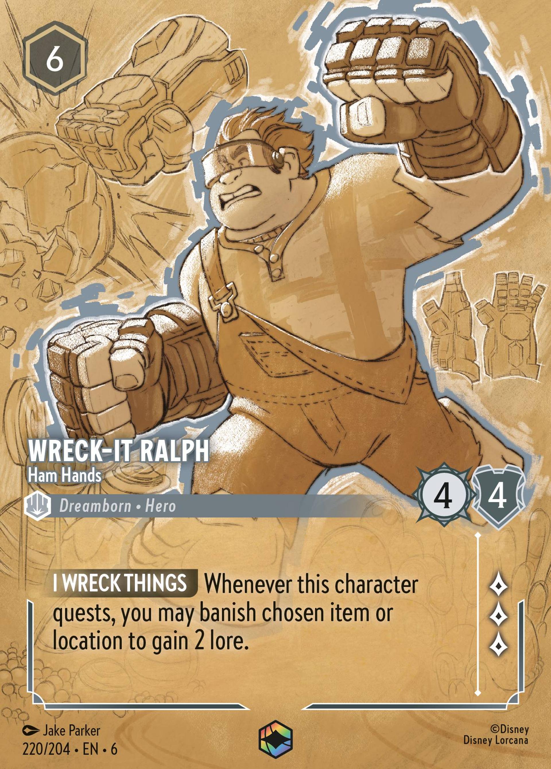 Wreck-It Ralph - Ham Hands — Azurite Sea — Lorcana