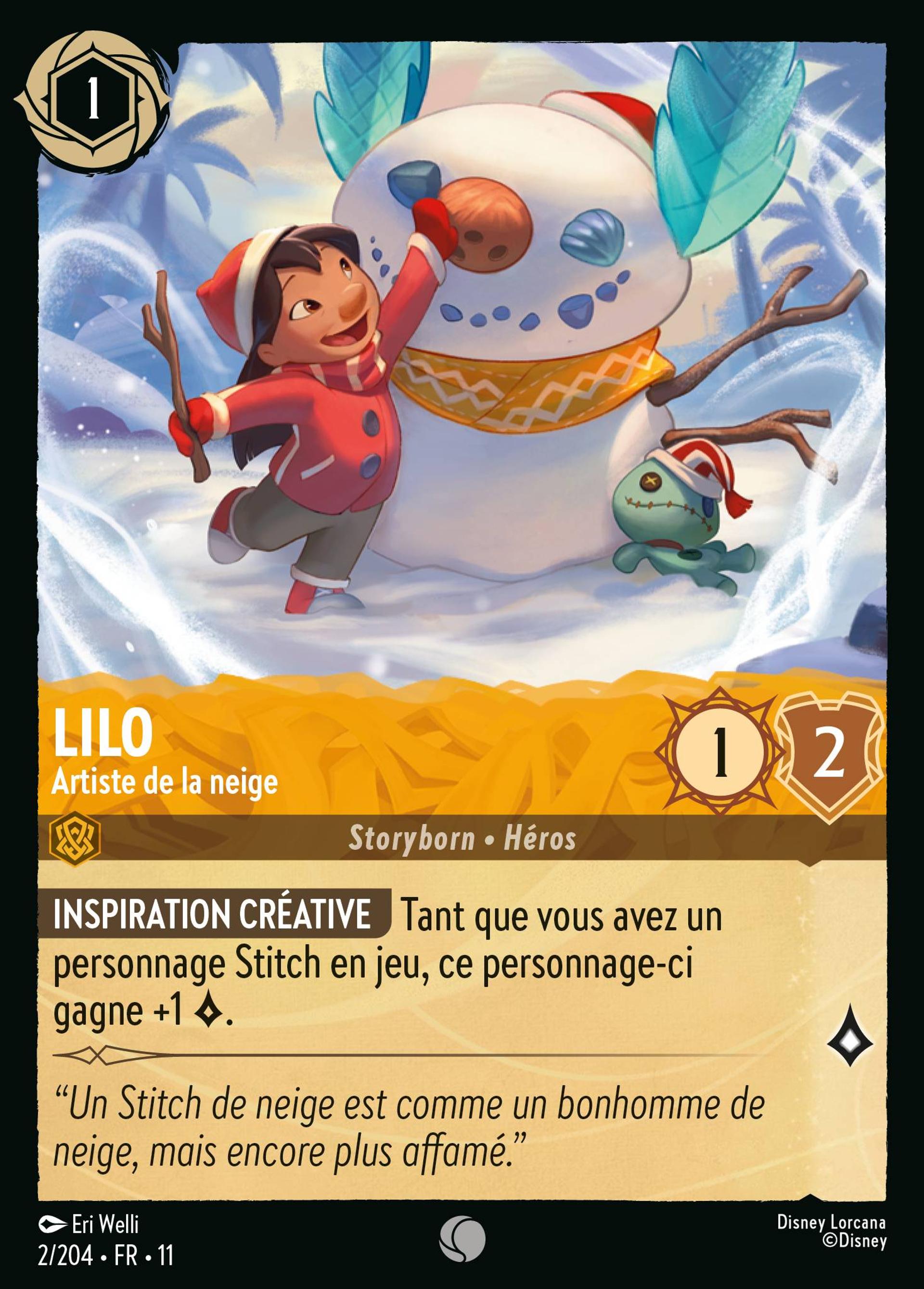 Lilo - Artiste de la neige — Winterspell — Lorcana
