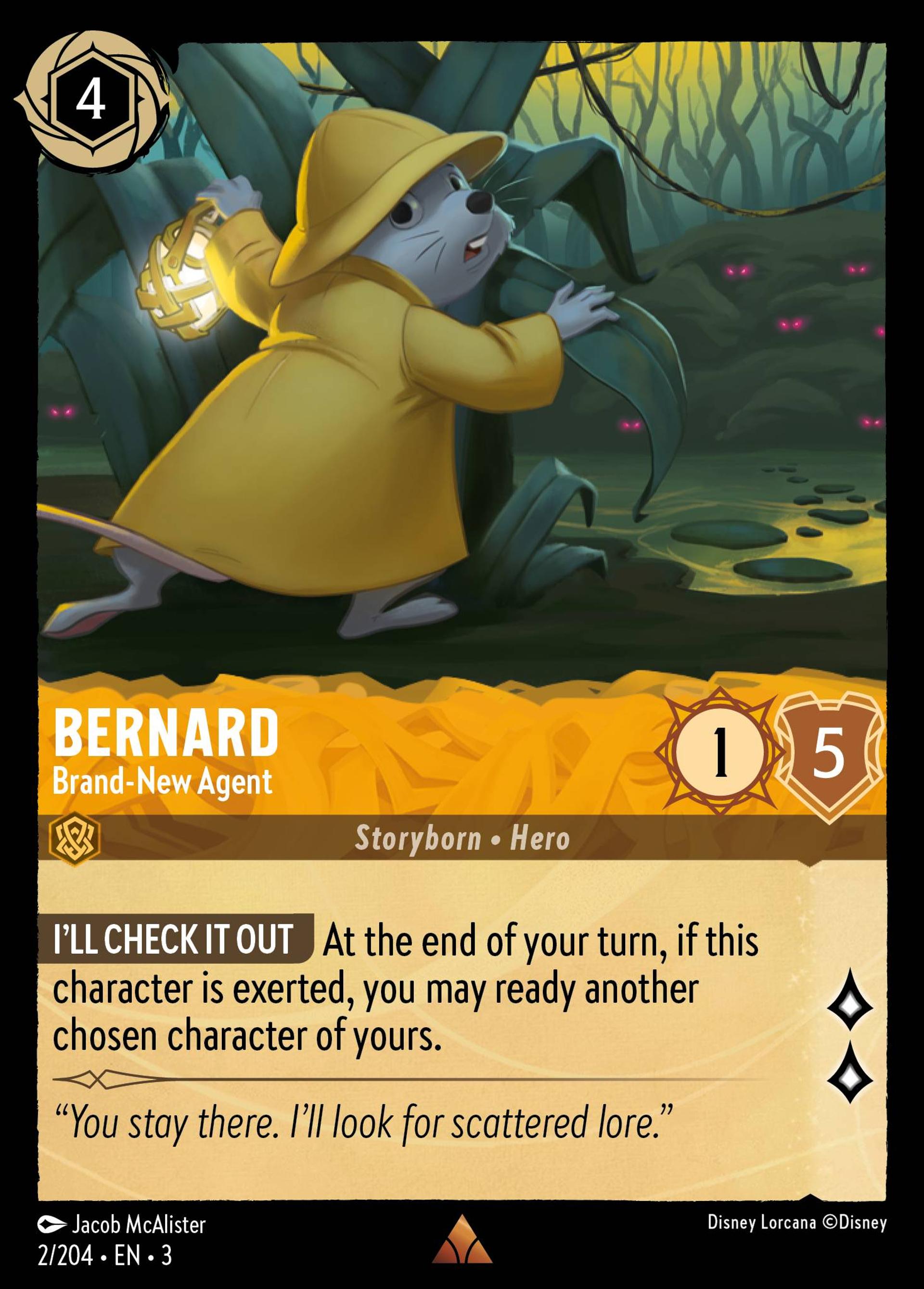 Bernard - Brand-New Agent — Into the Inklands — Lorcana