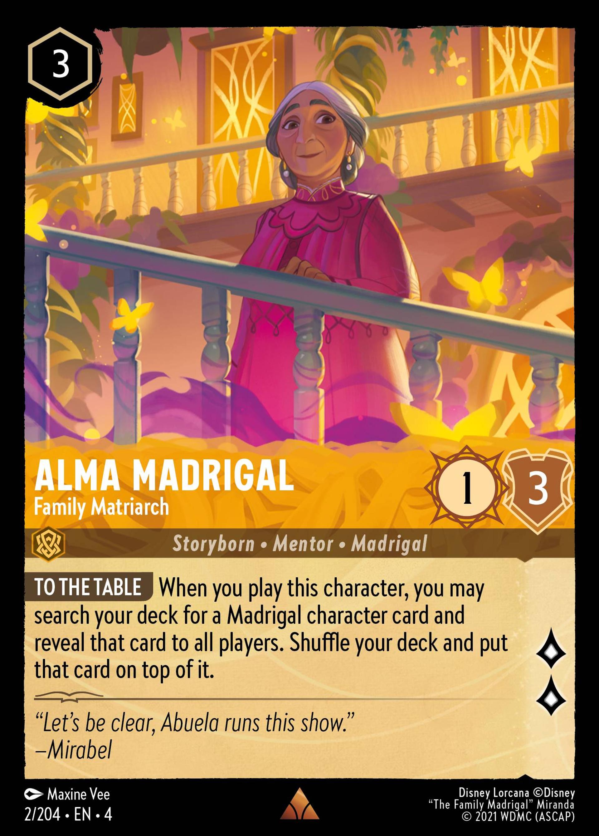 Alma Madrigal - Family Matriarch — Ursula's Return — Lorcana