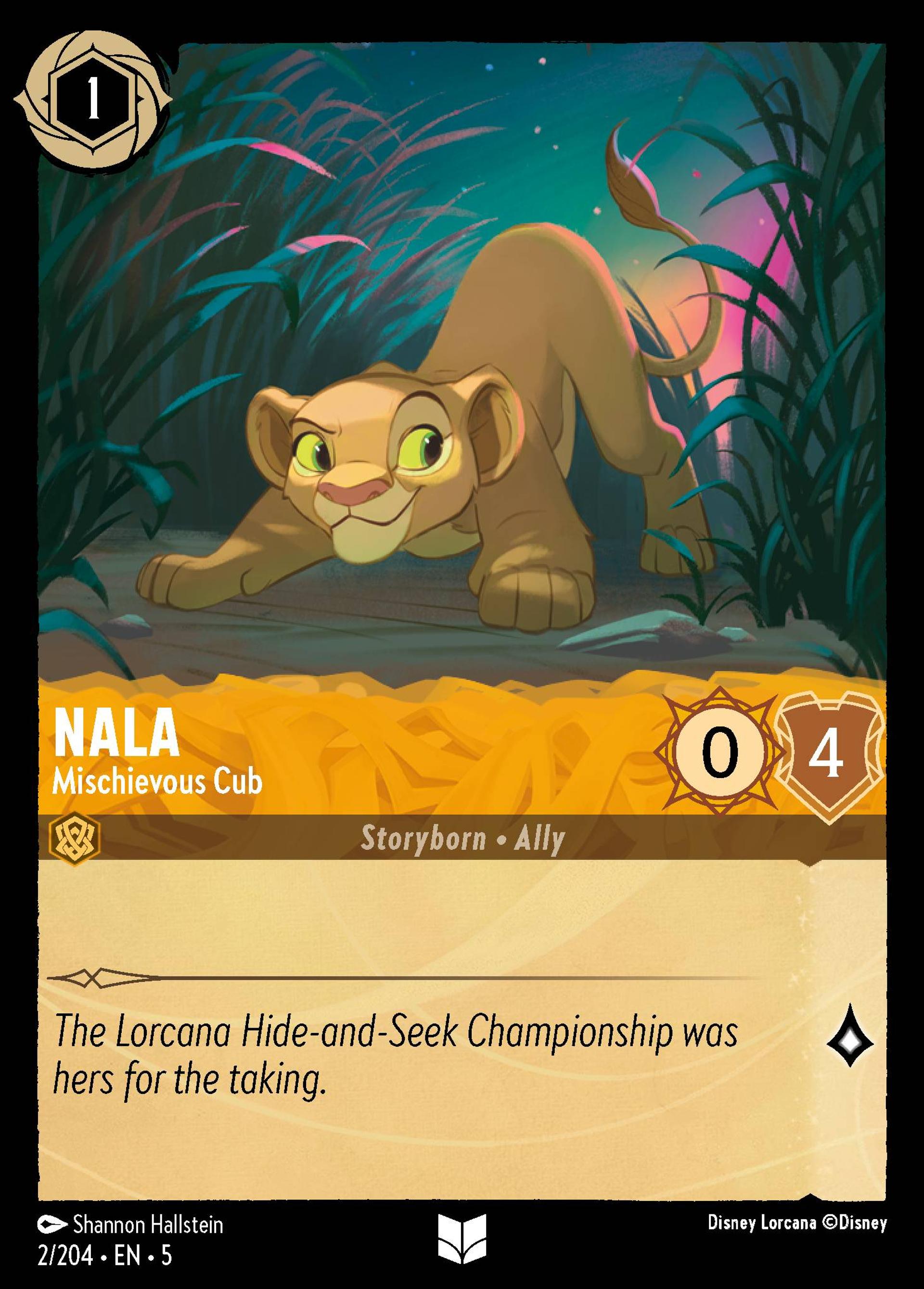 Nala - Mischievous Cub — Shimmering Skies — Lorcana