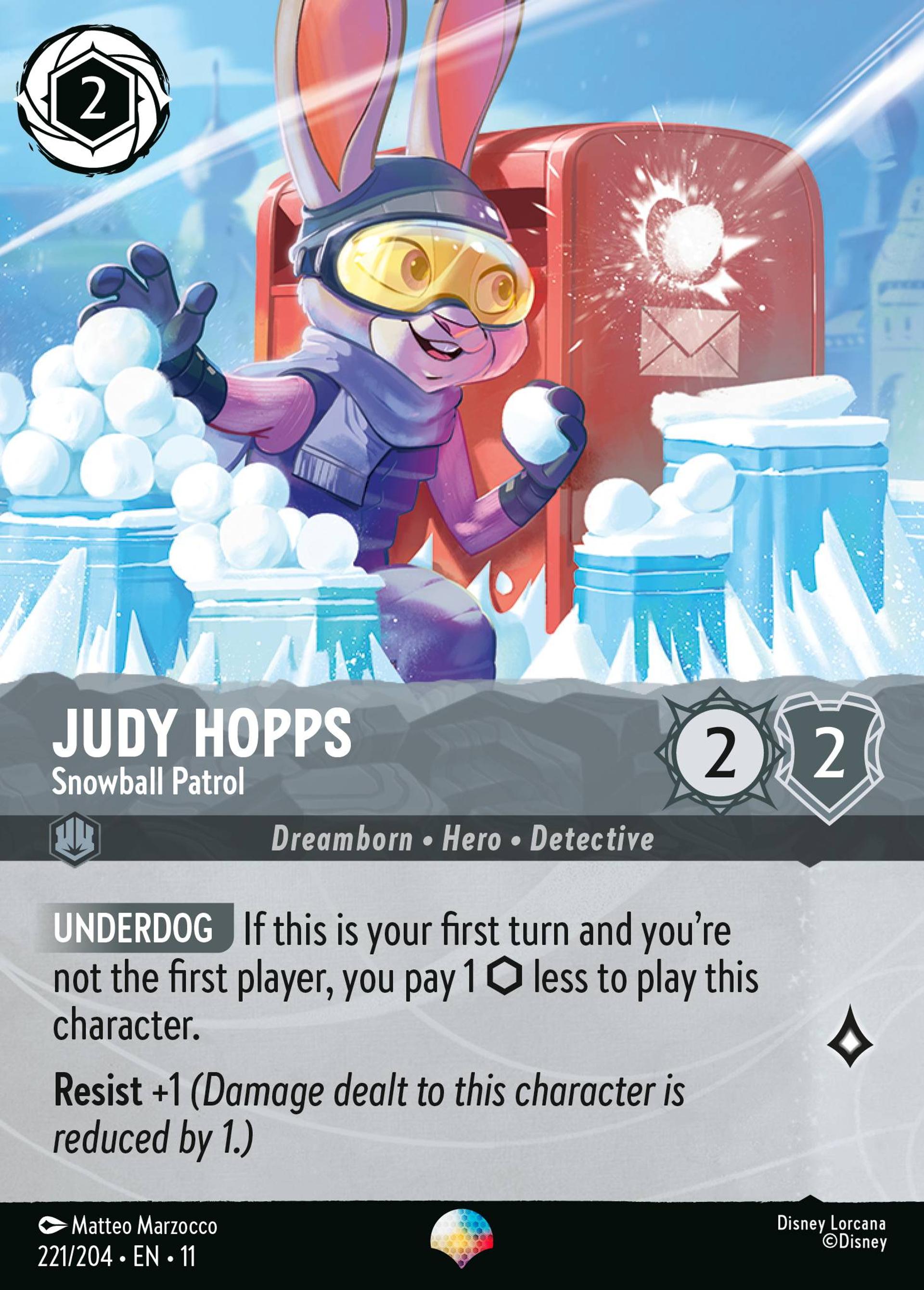 Judy Hopps - Patrouille aux boules de neige — Winterspell — Lorcana