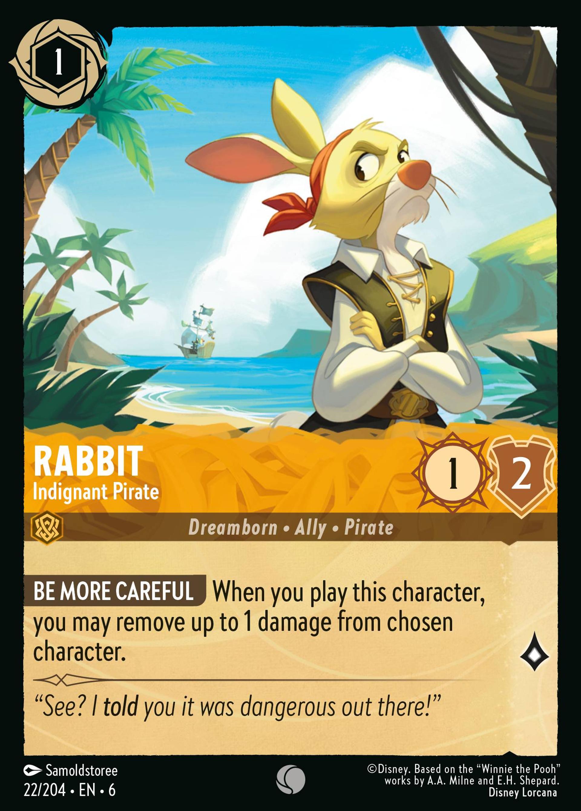 Rabbit - Indignant Pirate — Azurite Sea — Lorcana