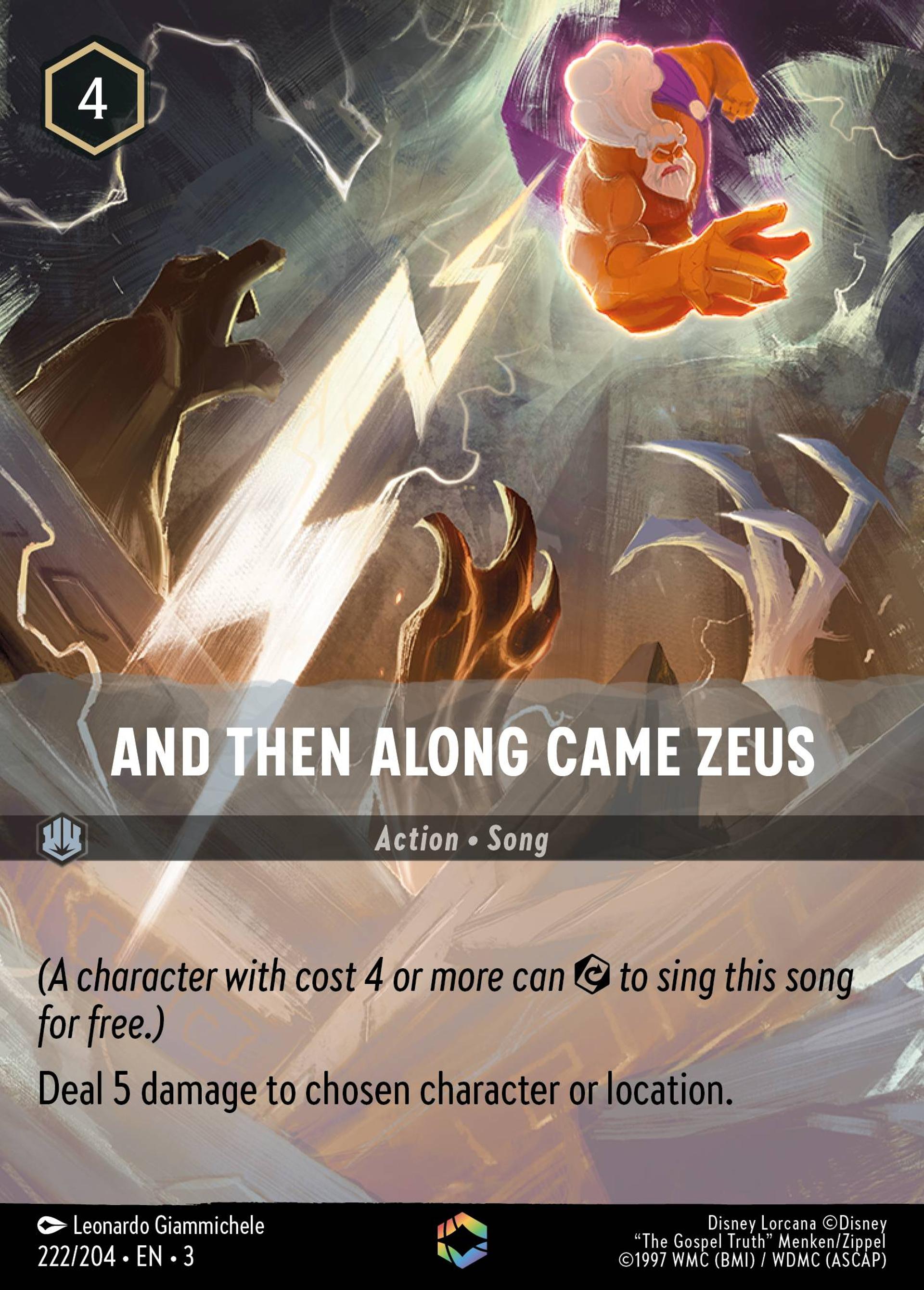 Quand soudain survint Zeus — Into the Inklands — Lorcana