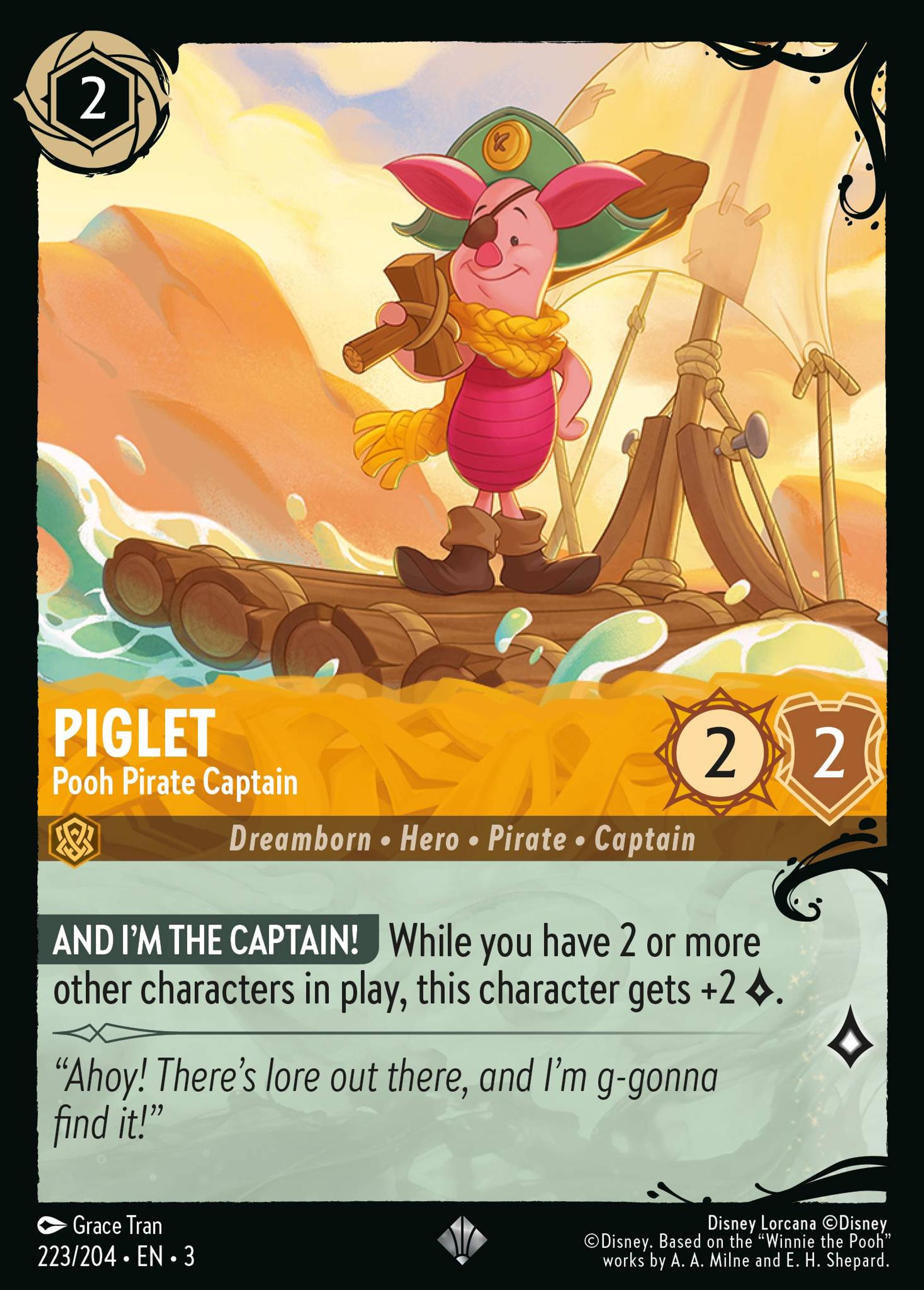 Porcinet - Capitaine pirate de Winnie — Into the Inklands — Lorcana