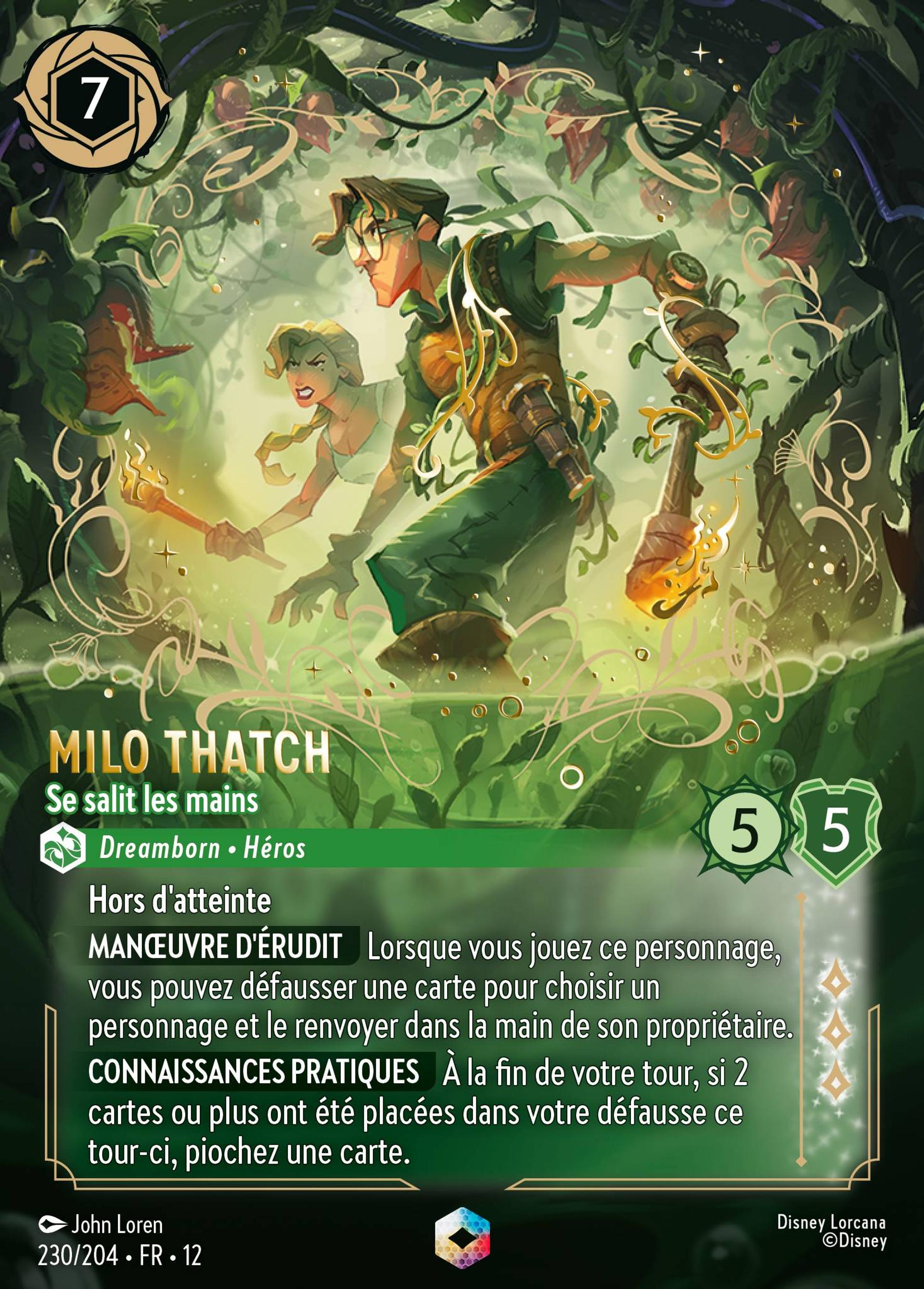 Milo Thatch - Se salit les mains — Wilds Unknown — Lorcana