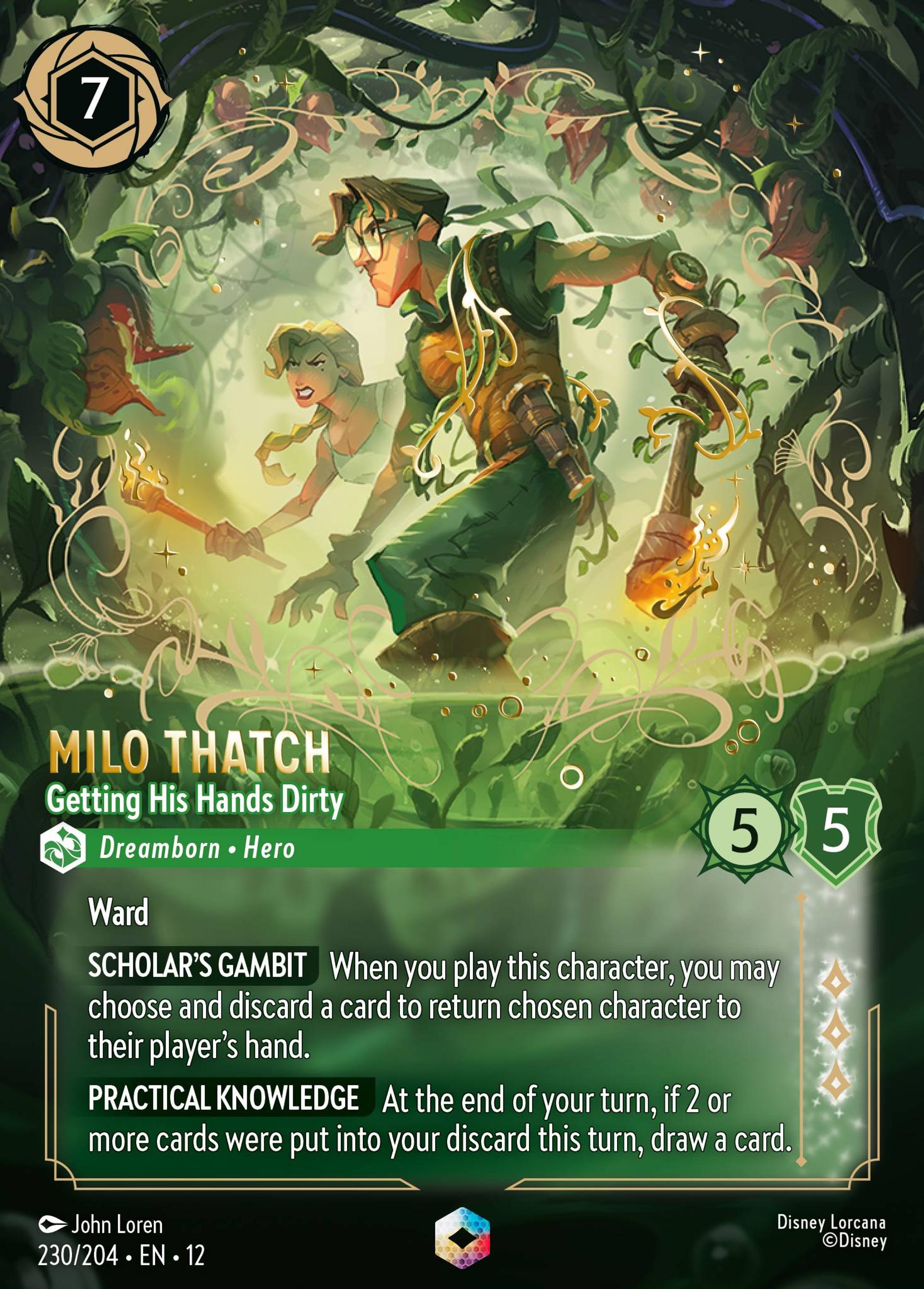 Milo Thatch - Se salit les mains — Wilds Unknown — Lorcana