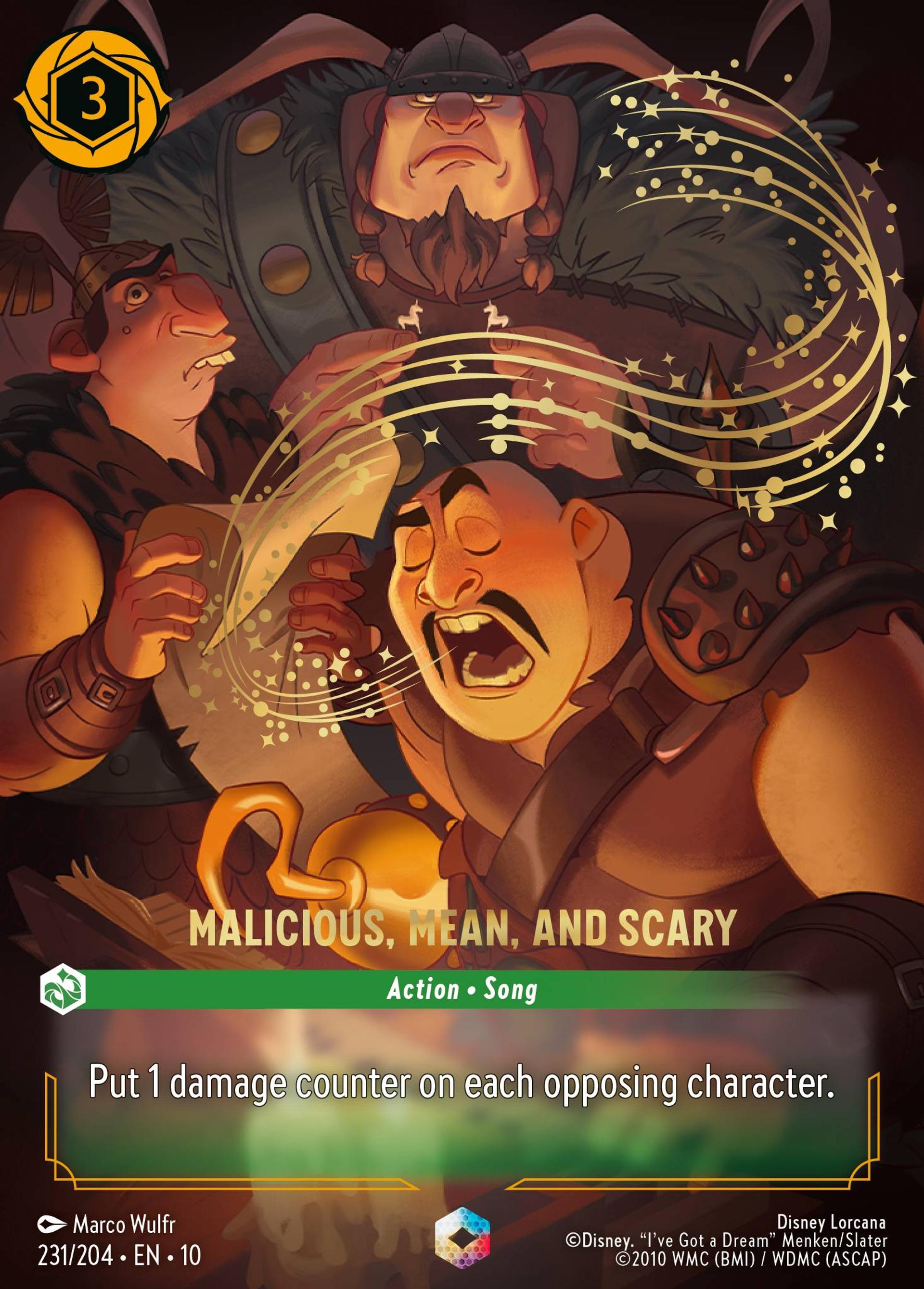 Malicious, Mean, and Scary — Whispers in the Well — Lorcana