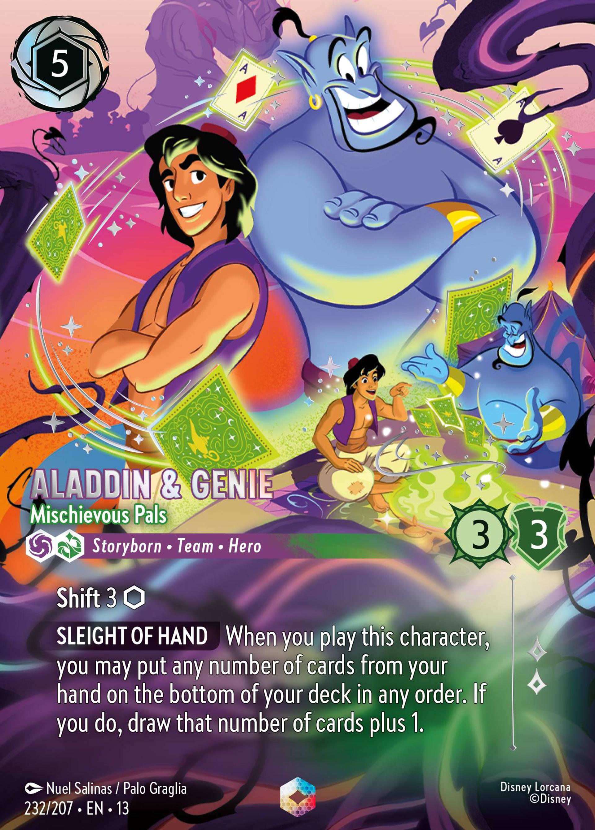 Aladdin & Genie - Mischievous Pals — Attack of the Vine! — Lorcana