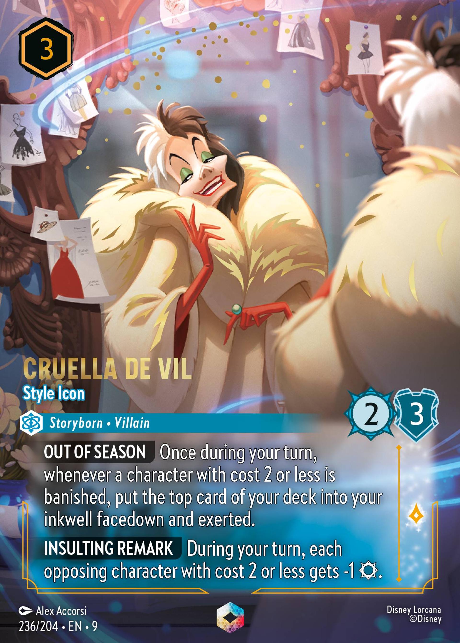Cruella De Vil - Style Icon — Fabled — Lorcana