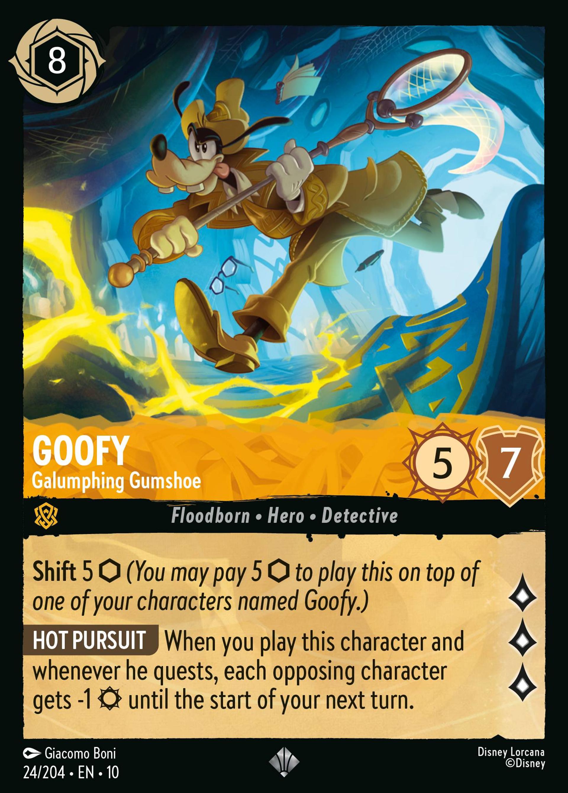 Goofy - Galumphing Gumshoe — Whispers in the Well — Lorcana