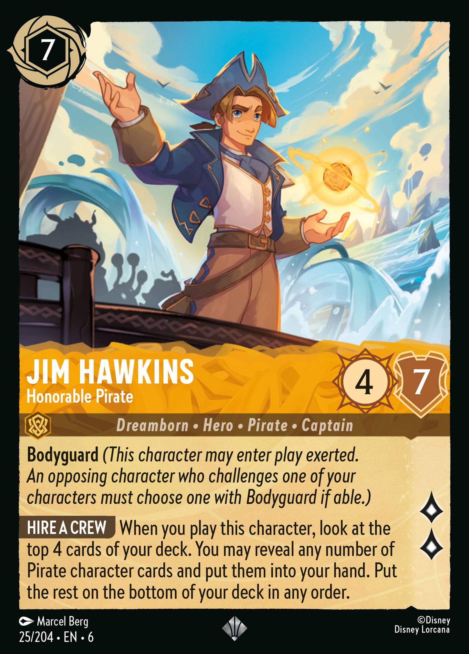 Jim Hawkins - Honorable Pirate — Azurite Sea — Lorcana