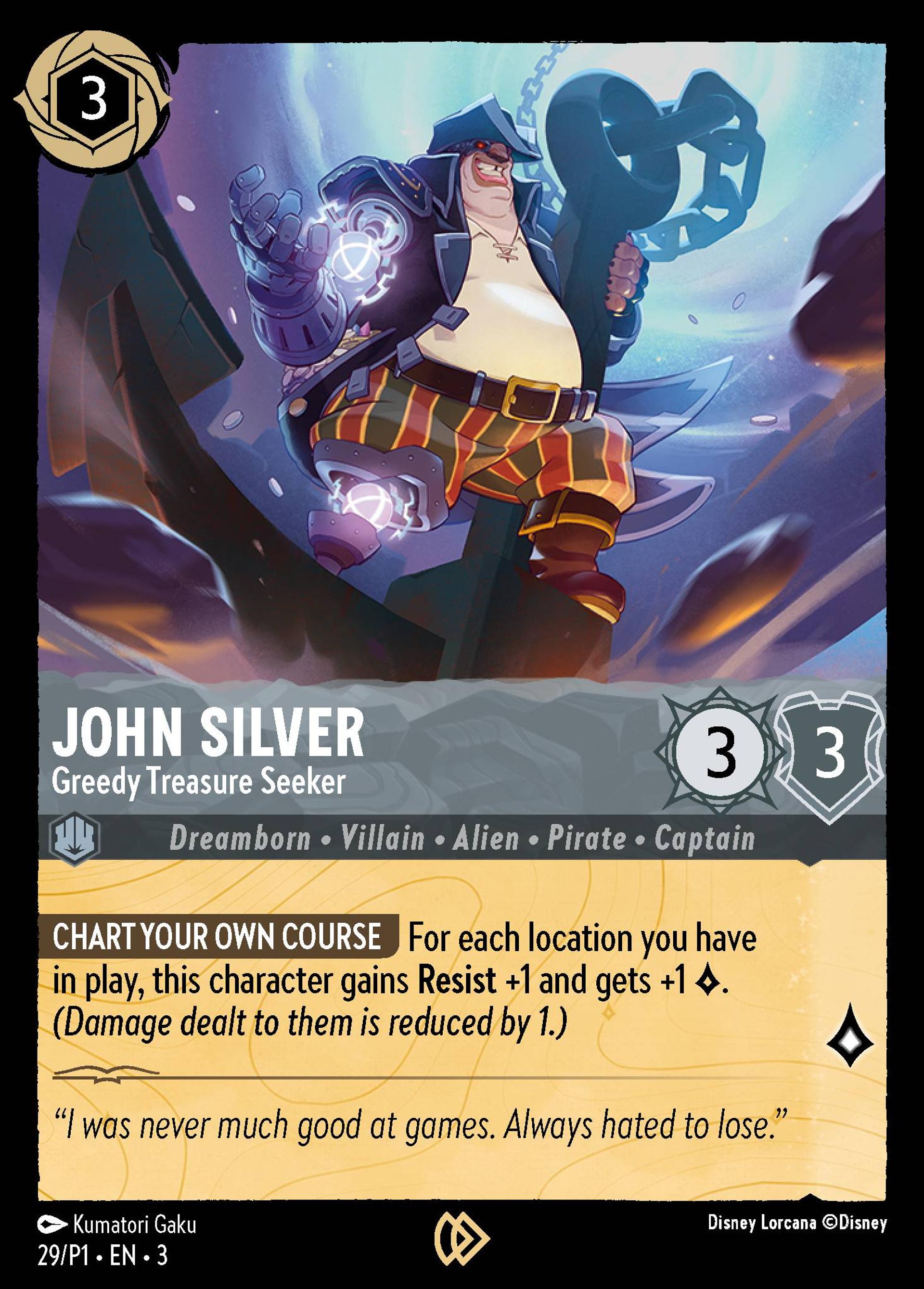 John Silver - Greedy Treasure Seeker — Promos - Year 1 — Lorcana