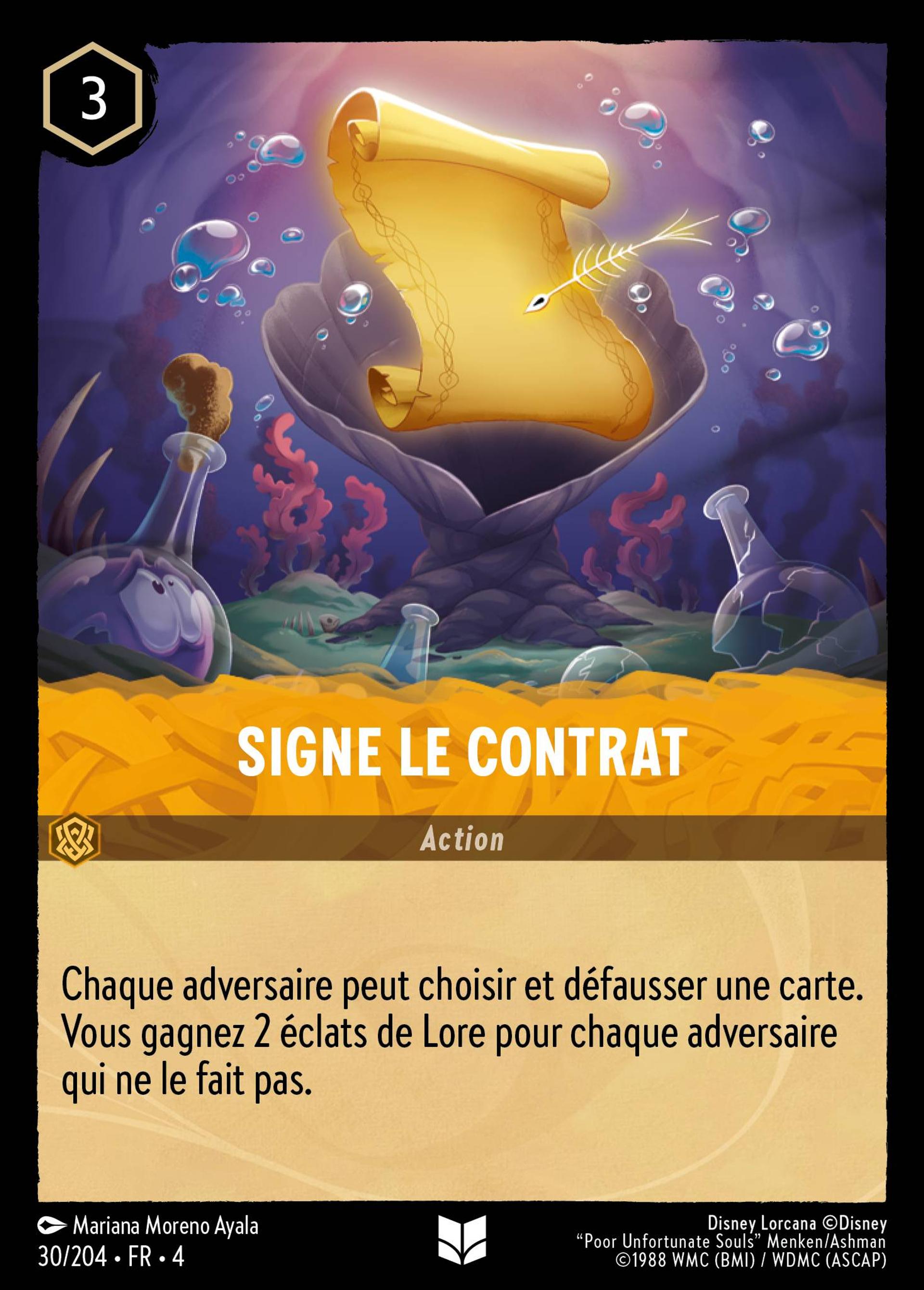 Signe le contrat — Ursula's Return — Lorcana