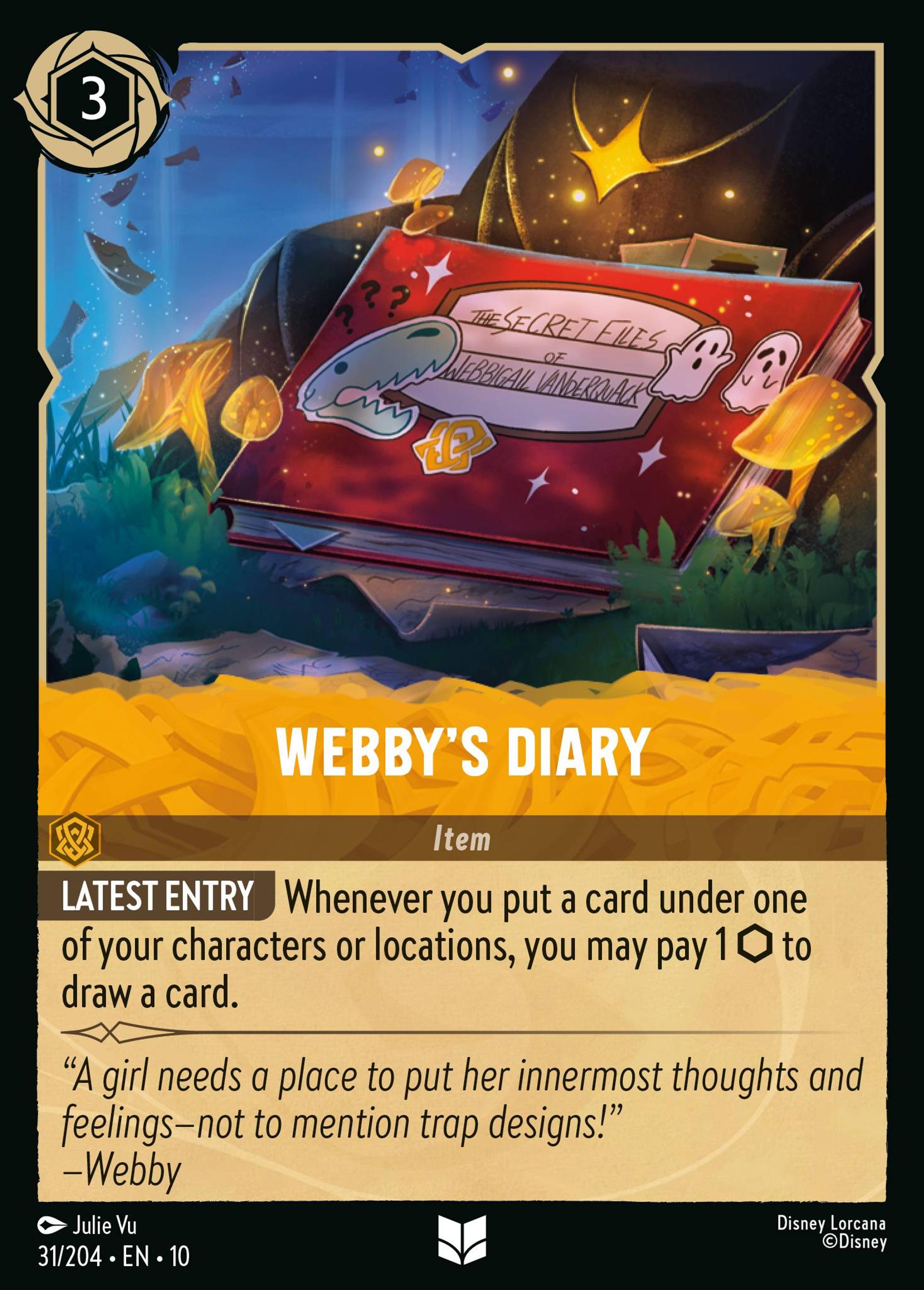 Webby's Diary — Whispers in the Well — Lorcana
