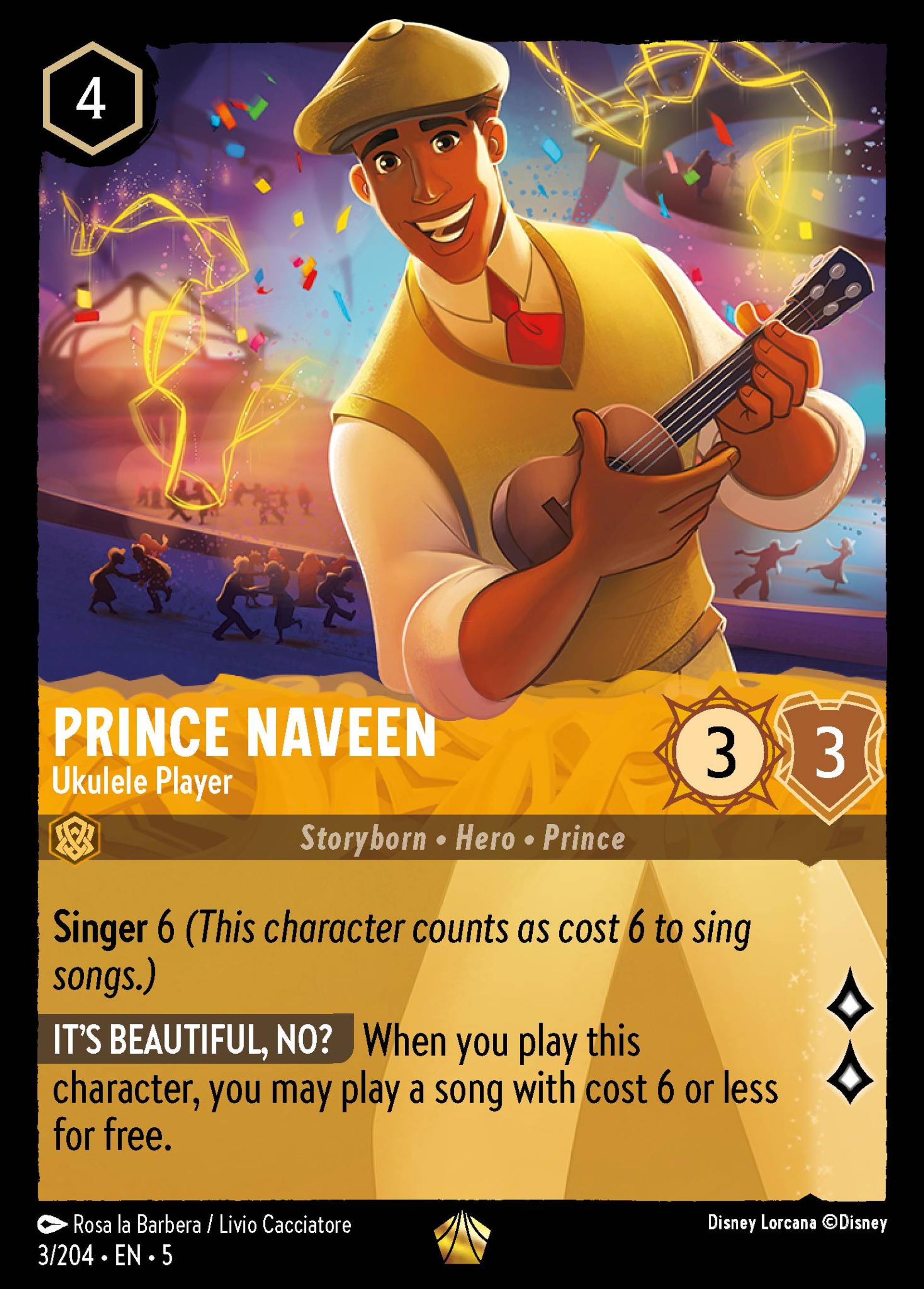 Prince Naveen - Ukulele Player — Shimmering Skies — Lorcana