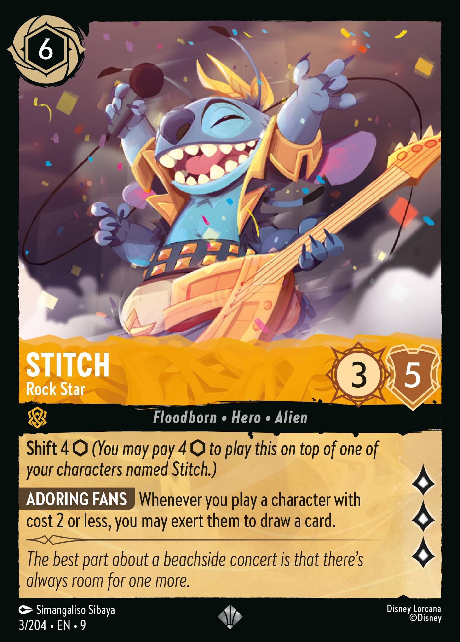 Stitch - Rock Star — Fabled — Lorcana