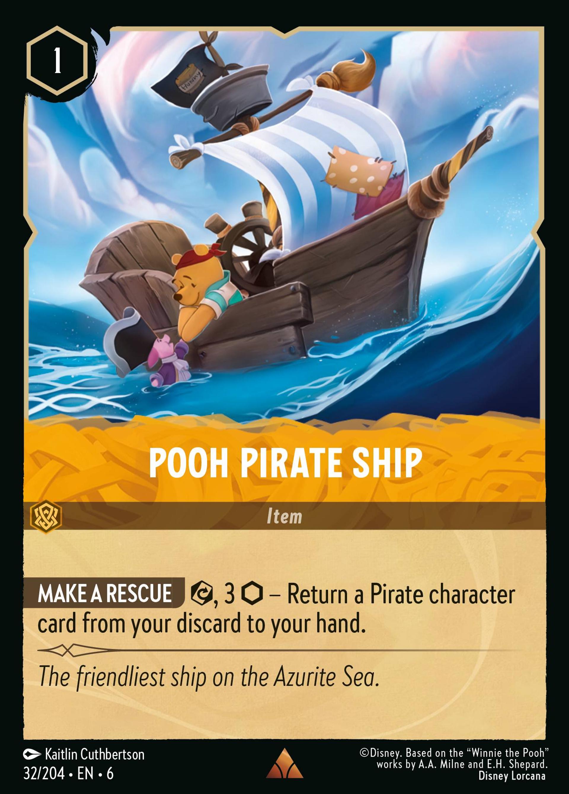 Pooh Pirate Ship — Azurite Sea — Lorcana