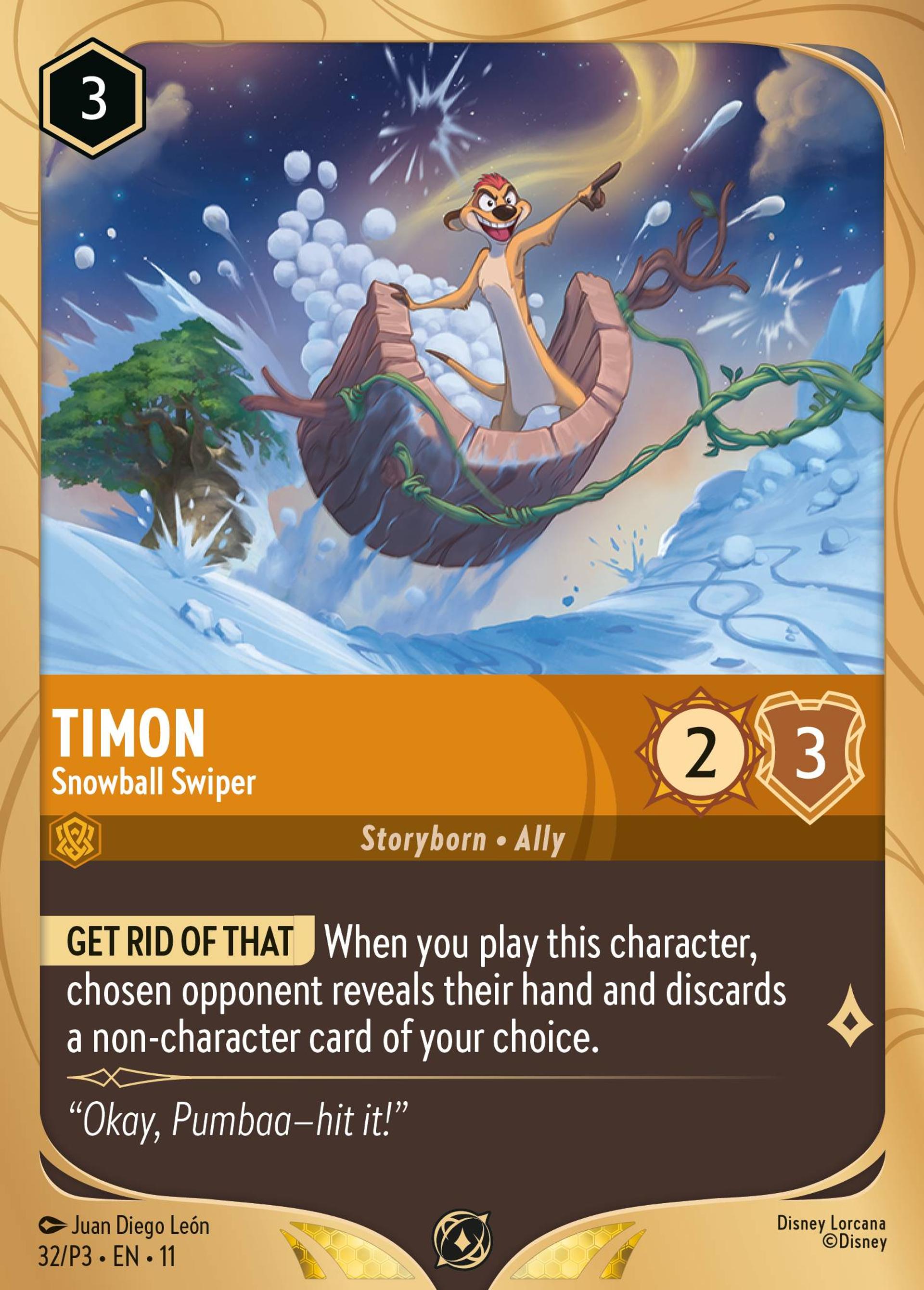 Timon - Snowball Swiper — Promos - Year 3 — Lorcana