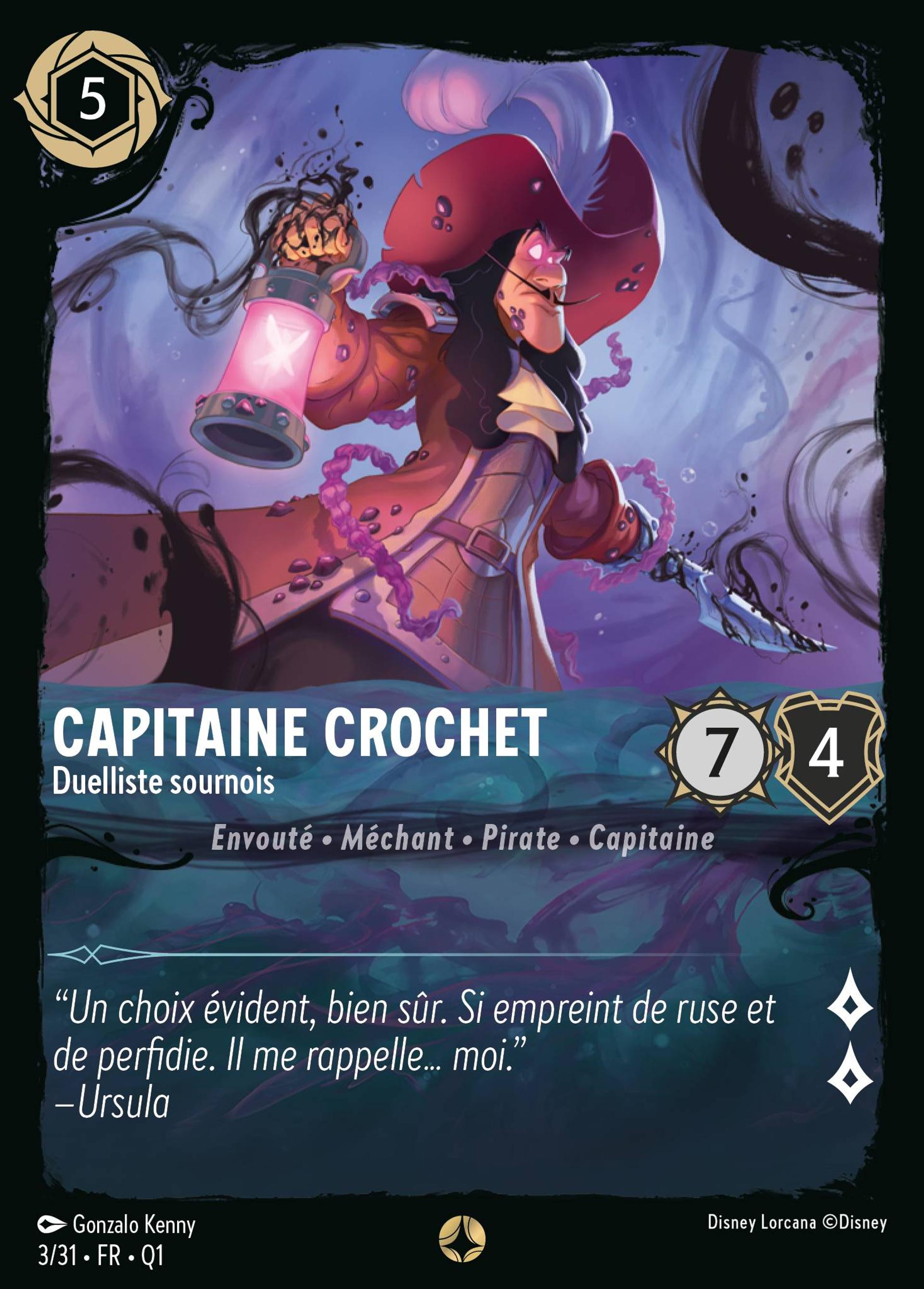Capitaine Crochet - Duelliste sournois — Illumineer's Quest: Deep Trouble — Lorcana