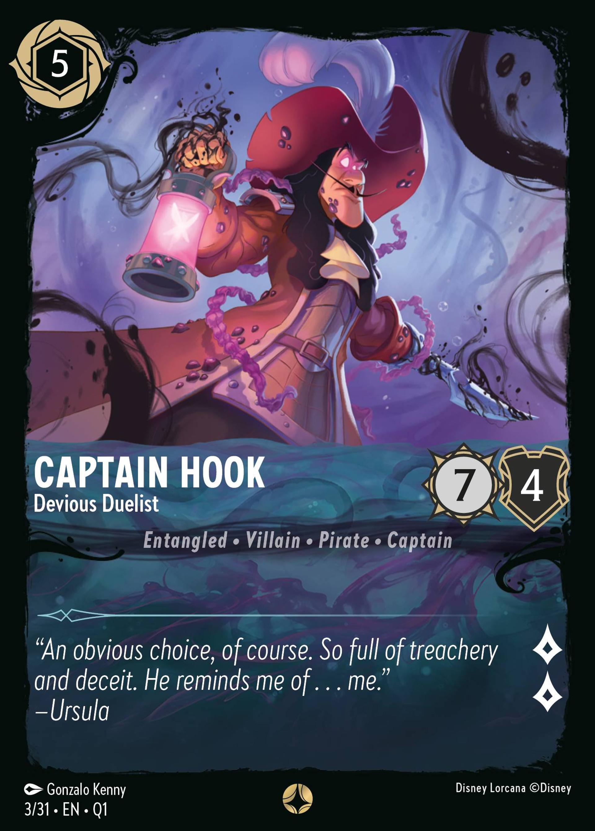 Captain Hook - Devious Duelist — Illumineer's Quest: Deep Trouble — Lorcana