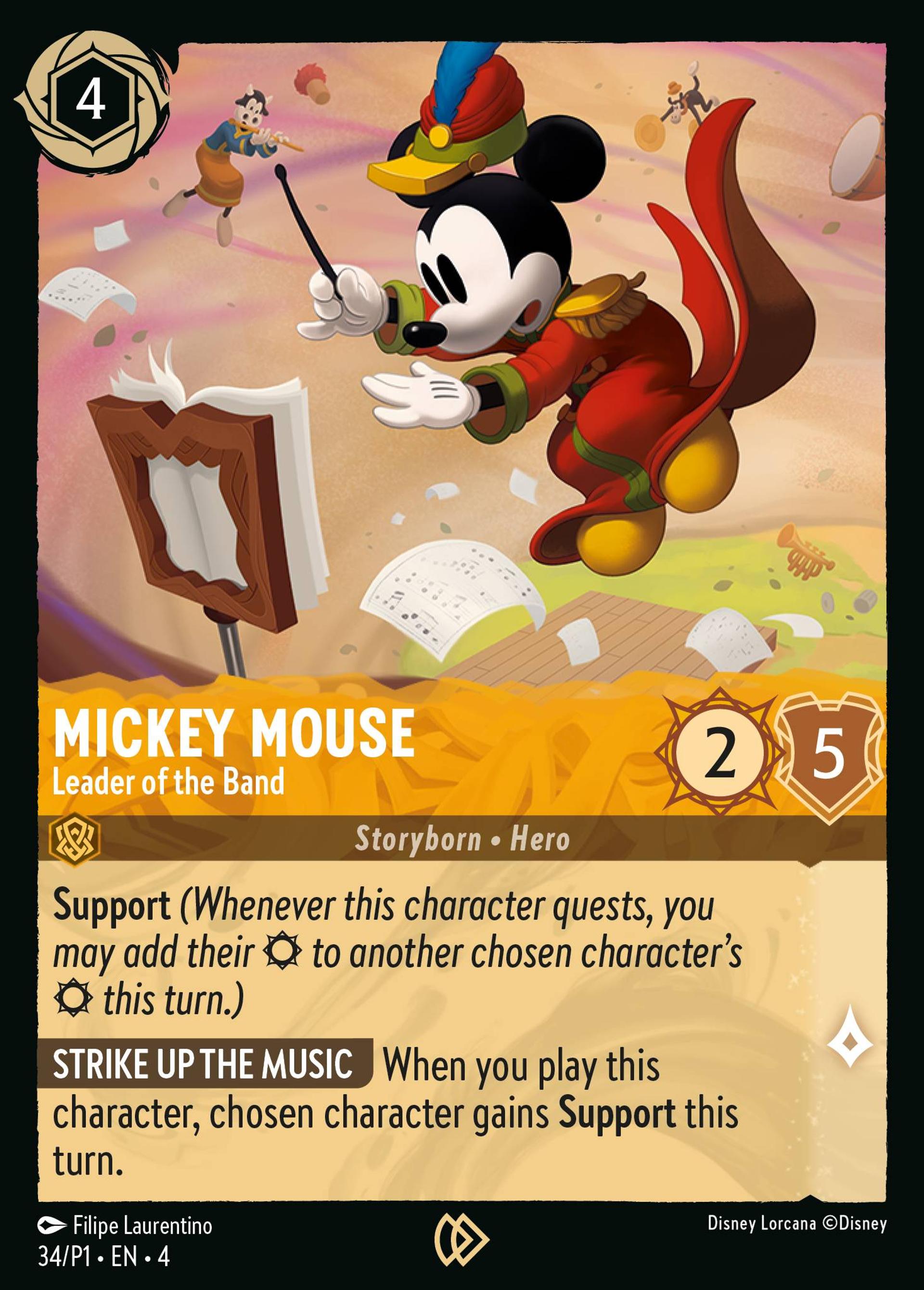 Mickey Mouse - Leader of the Band — Promos - Year 1 — Lorcana