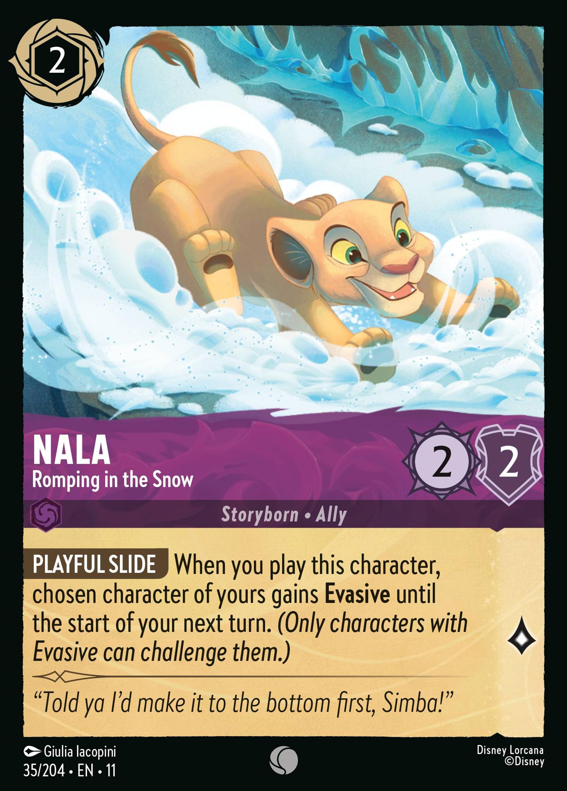 Nala - Romping in the Snow — Winterspell — Lorcana